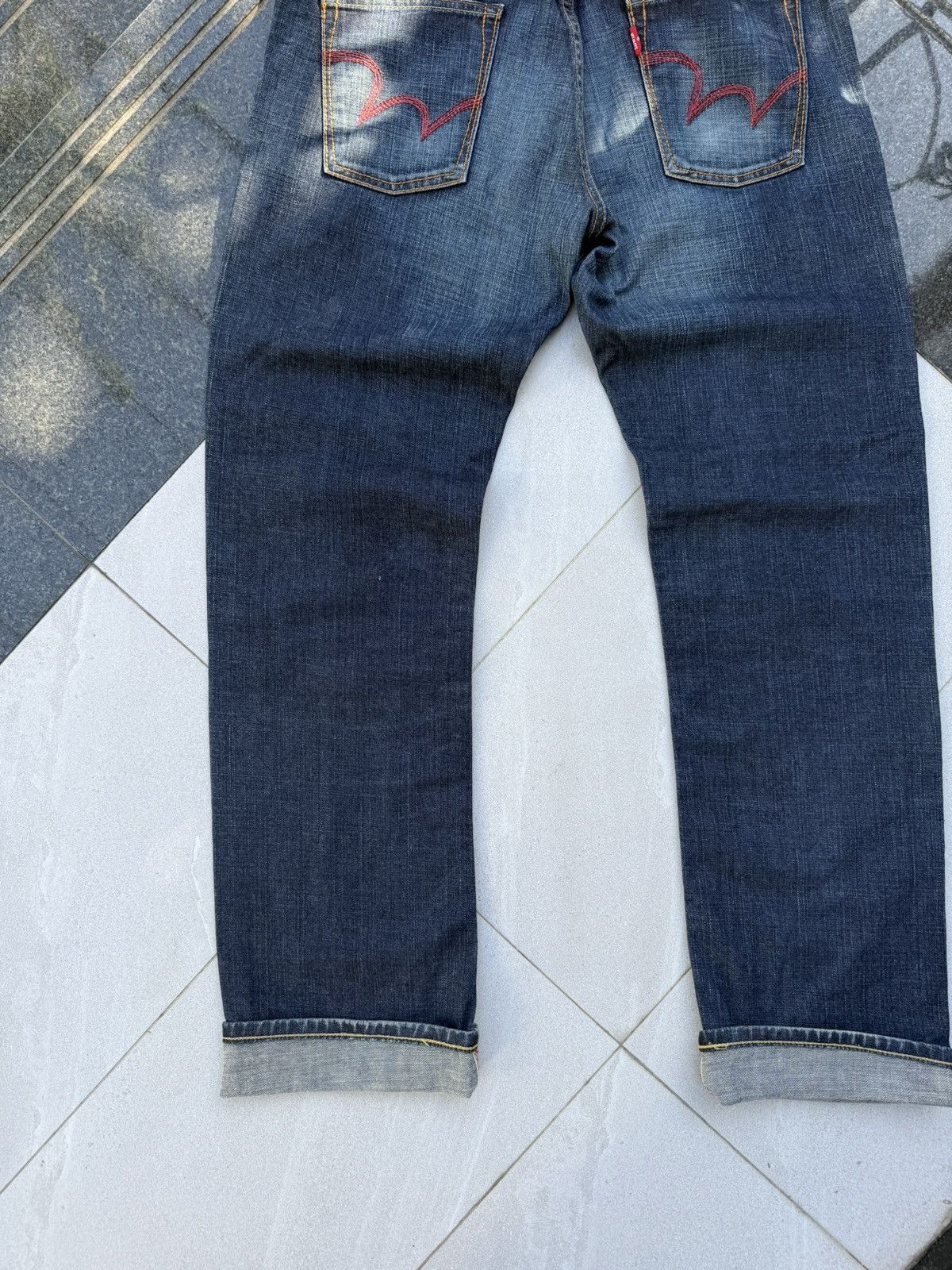 Edwin × Vintage 90’s EDWIN 503 JAPANESE BRAND POCKET LOGORETRO SALVEGE DENIM Size US 32 / EU 48 - 5 Thumbnail