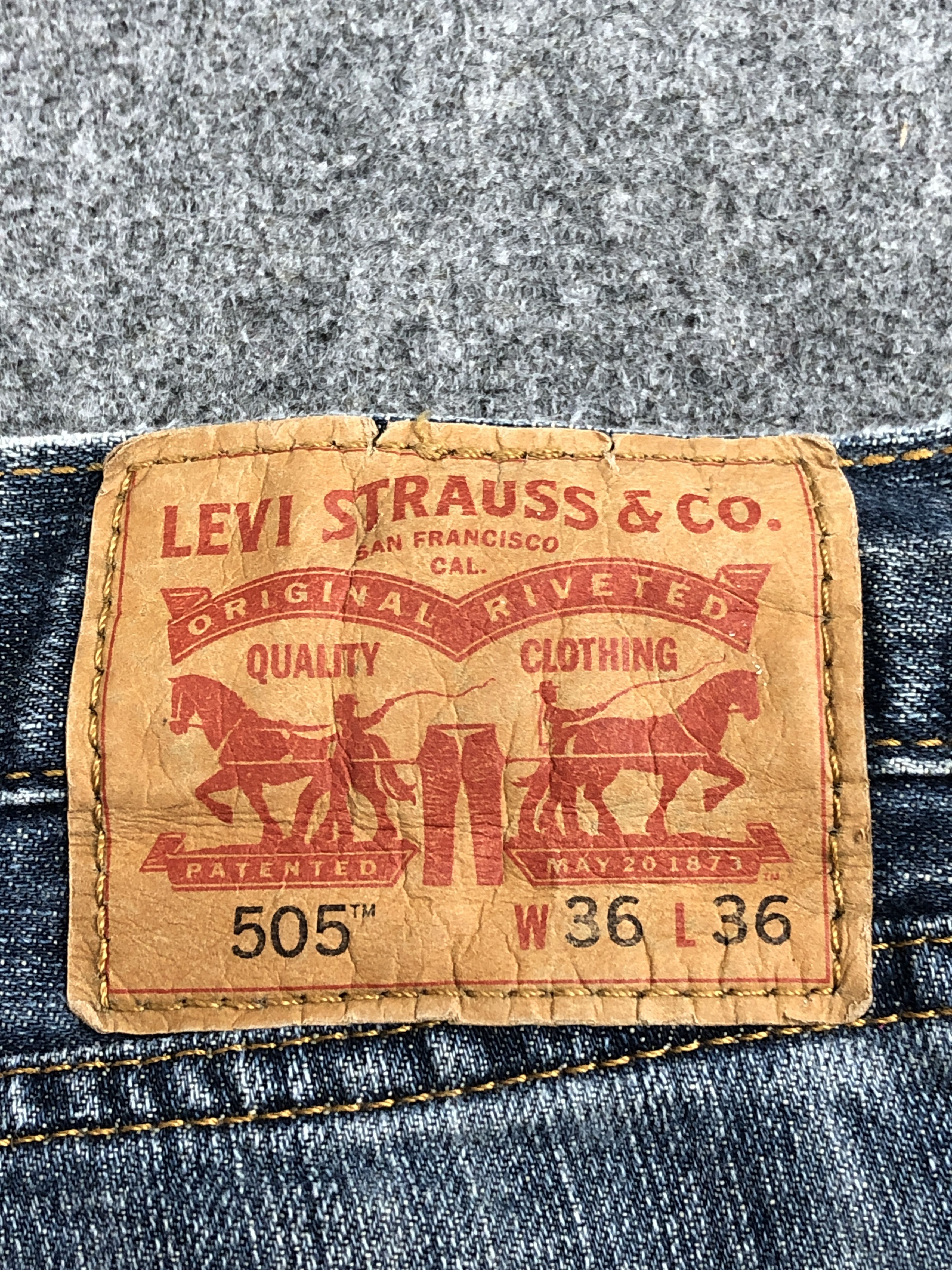 Levi's Vintage Levis 505 Faded Blue Jeans DP2434 Size US 35 - 5 Thumbnail