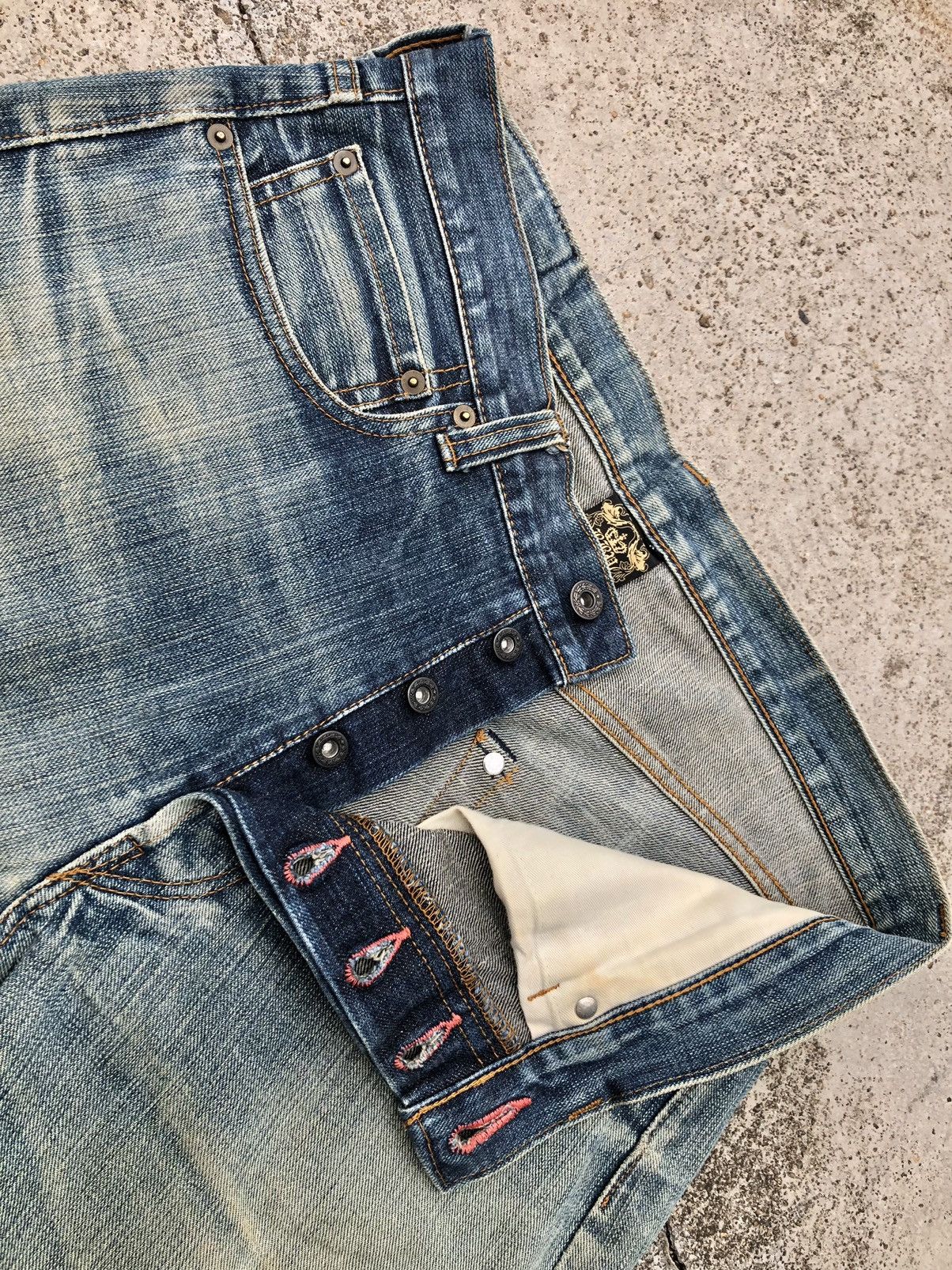 Hypebeast SELVEDGE⚡️⚡️DISTRESSED DENIM BY BBPBX JEANS Size US 33 - 4 Thumbnail