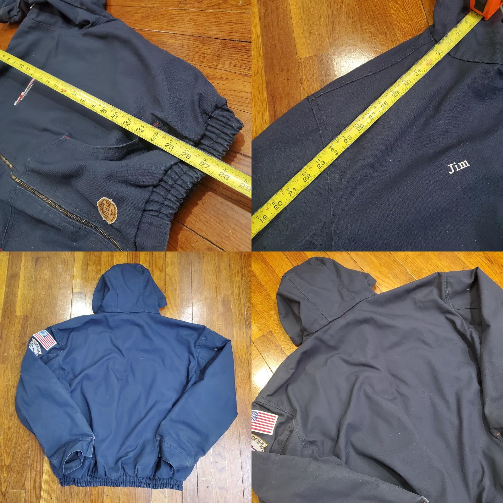 Red Kap VINTAGE Red Kap Jacket Mens 3XL Navy Hooded Insulated Workwear Zip Up Kenan Advantage USA Patriotic Embroidered Patches Logo Zip Size US XXL / EU 58 / 5 - 8 Thumbnail