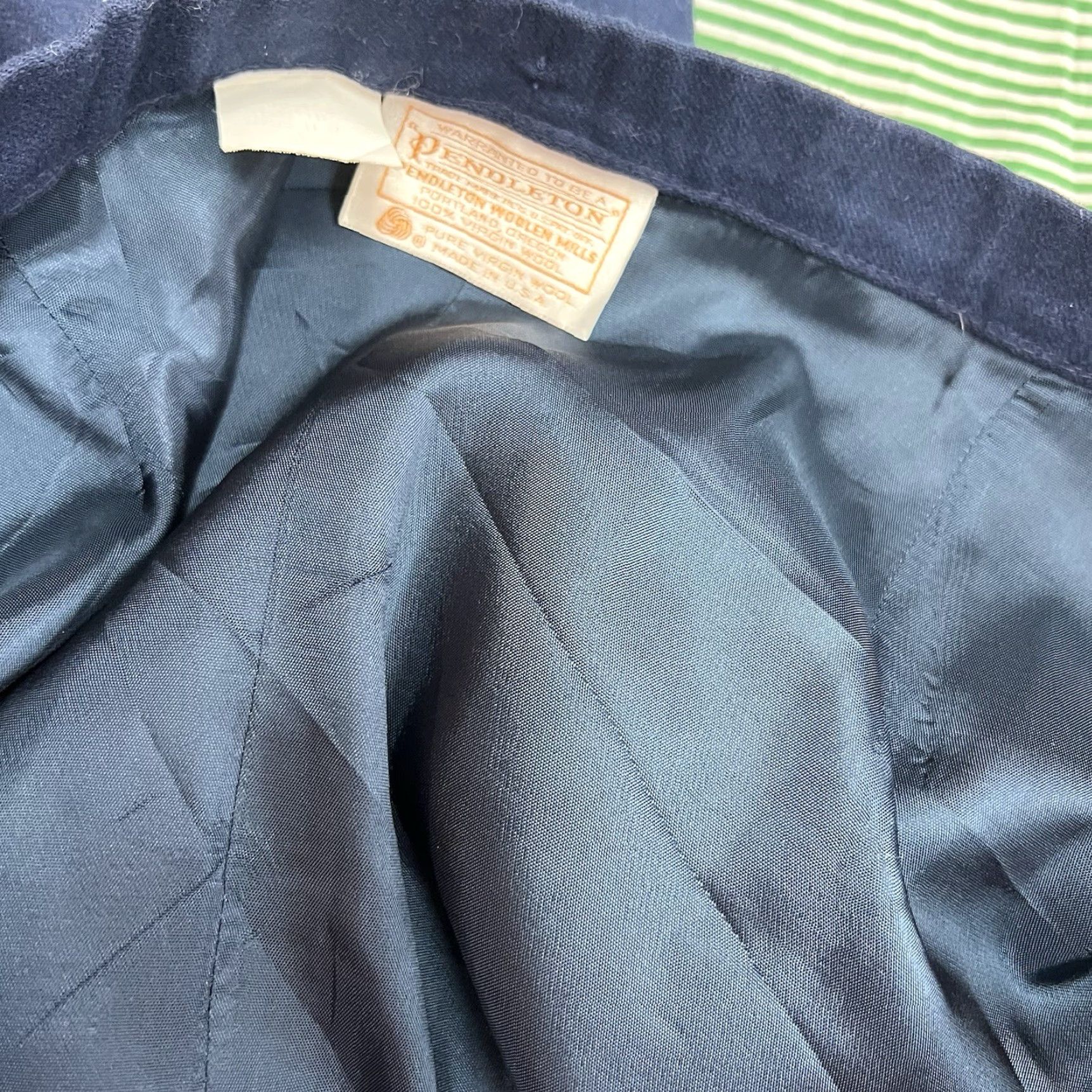 Pendleton Vintage Pendleton Wool Skirt Womens Size 10 A-Line High Rise Pleated Blue 80s 90s Preppy Size 32" / US 10 / IT 46 - 7 Thumbnail