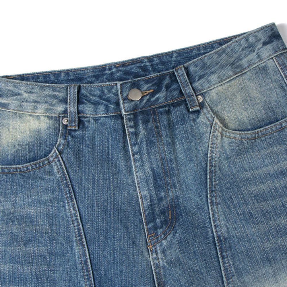 Vintage Retro punk men's distressed washed scimitar jeans Size US 32 / EU 48 - 3 Thumbnail