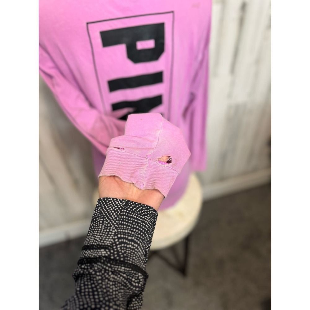 Victoria's Secret Victoria’s Secret PINK Pink Long Sleeve Pocket Tee XS Logo B Size XS / US 0-2 / IT 36-38 - 5 Thumbnail