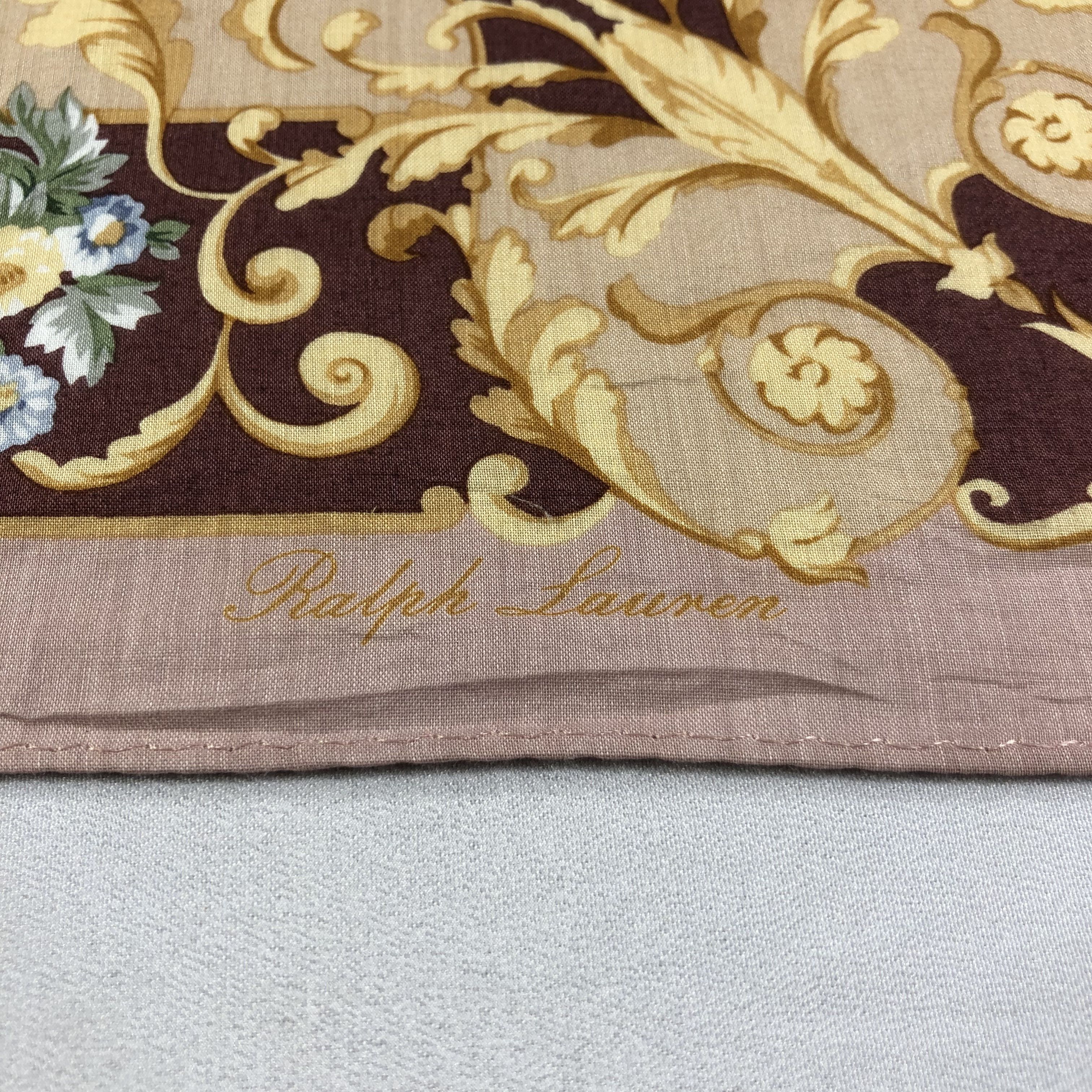 Ralph Lauren × Vintage Ralph Lauren Baroque Handkerchief Neckerchief Bandana H1779 Size ONE SIZE - 4 Thumbnail
