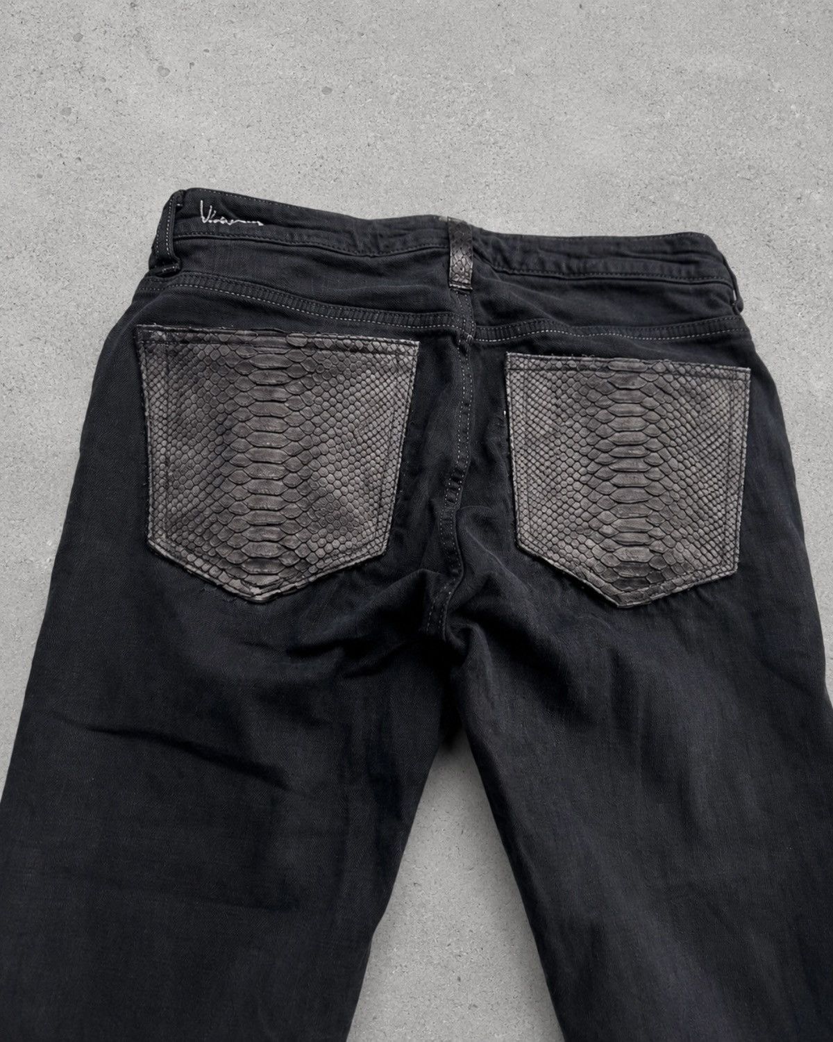 Le Grande Bleu (L.G.B.) Something EDWIN leather lace-up slim flare jeans Size US 27 - 3 Thumbnail