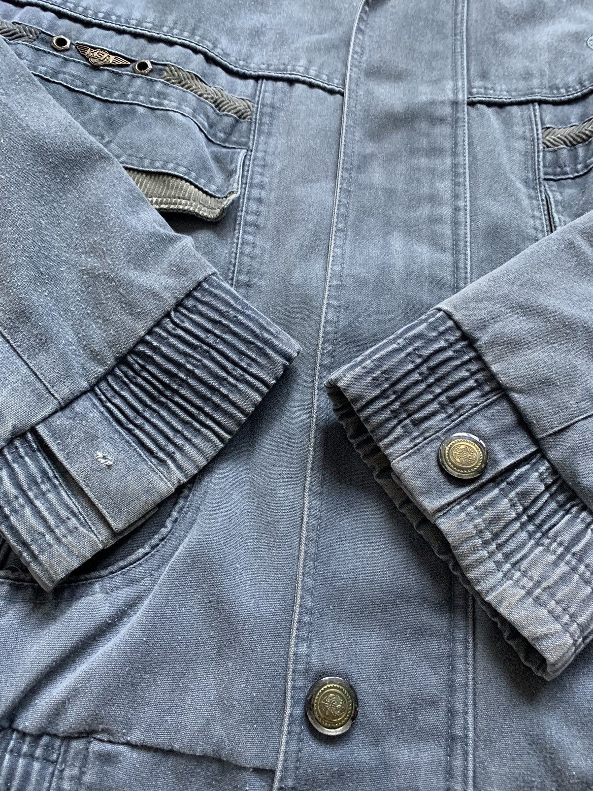 Nike × Vintage RARE! Vintage Nike Denim Jacket Bomber Pocket Zip Size XL Y2K Size US XL / EU 56 / 4 - 11 Thumbnail