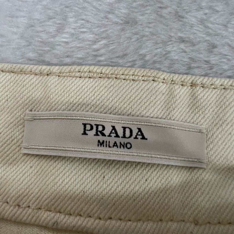 Prada Prada Beige triangle trousers 2502-Nextarrow Size US 30 / EU 46 - 4 Thumbnail