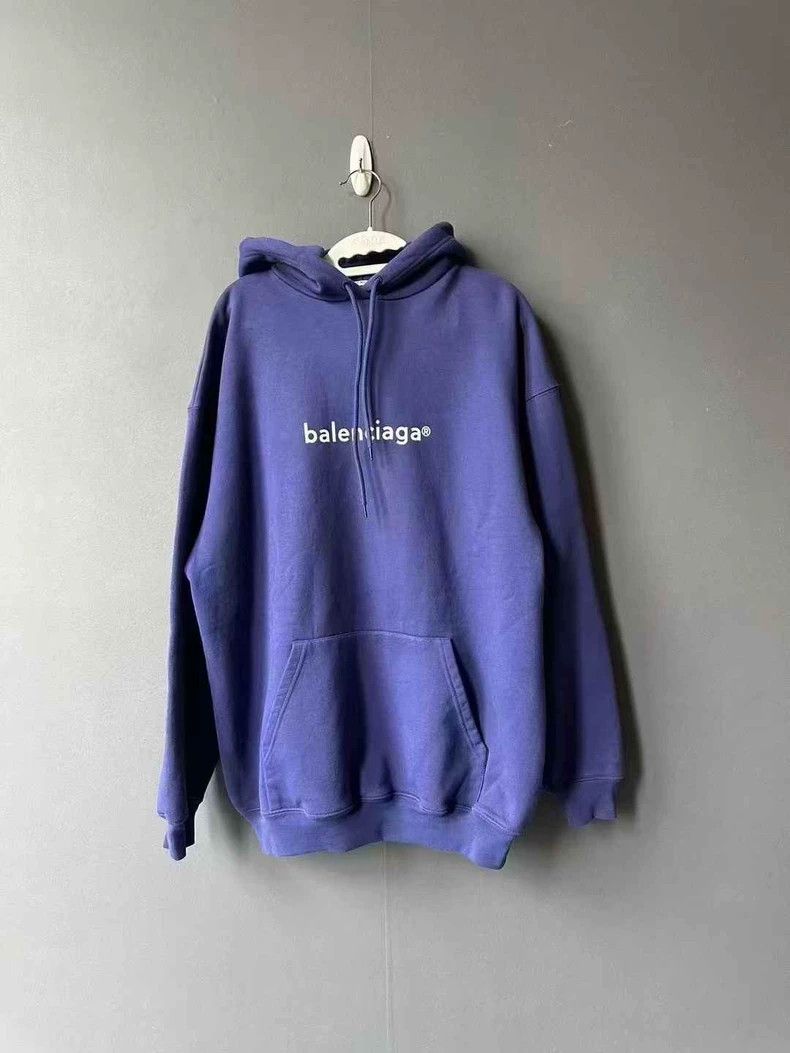Balenciaga Balenciaga Blue monogrammed hoodie 2501-Nextarrow Size US S / EU 44-46 / 1 - 1 Thumbnail