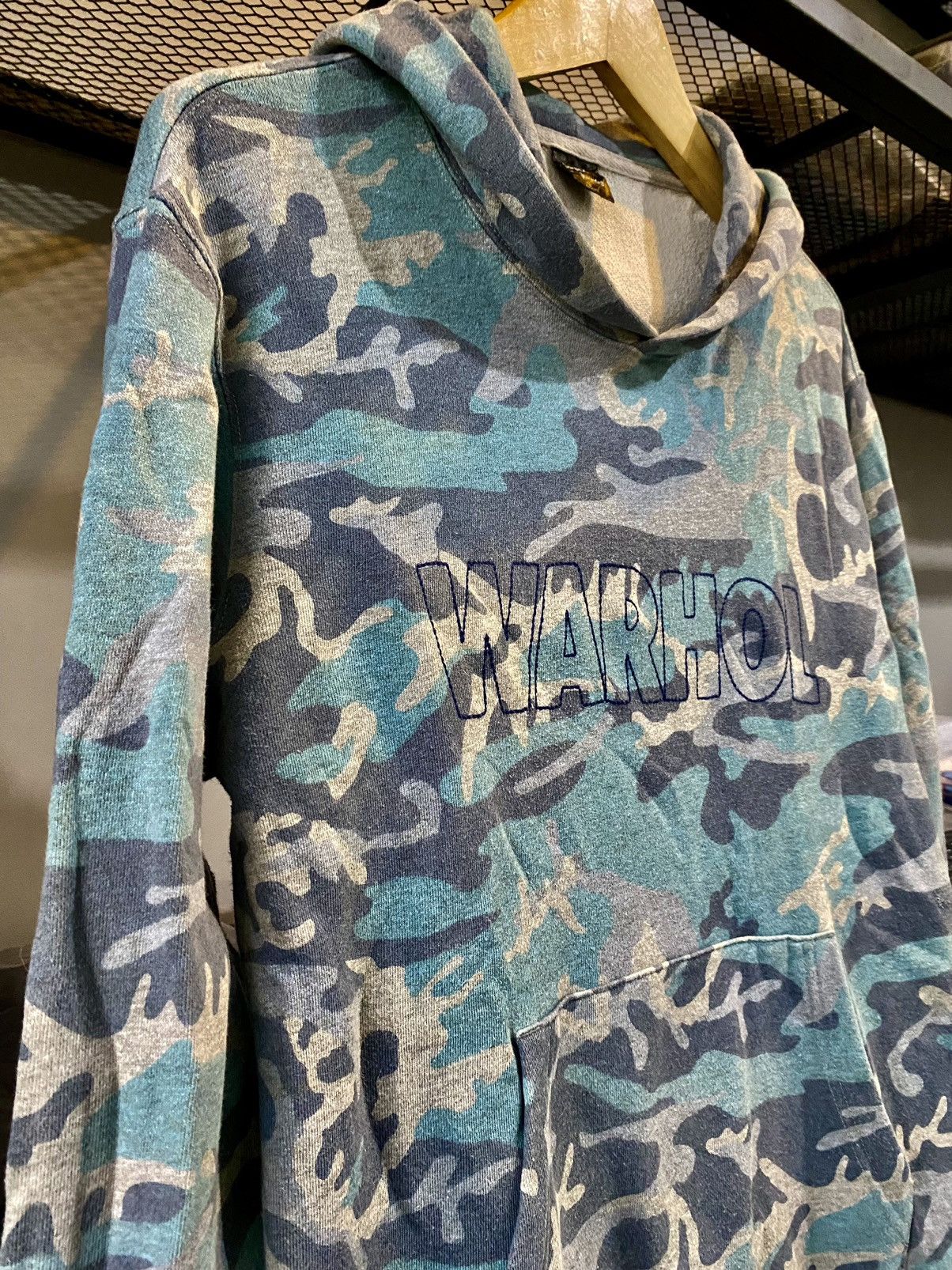 Japanese Brand Andy Warhol x SPRZNY Camo Blue Print Hoodie Japanese Size US L / EU 52-54 / 3 - 4 Thumbnail