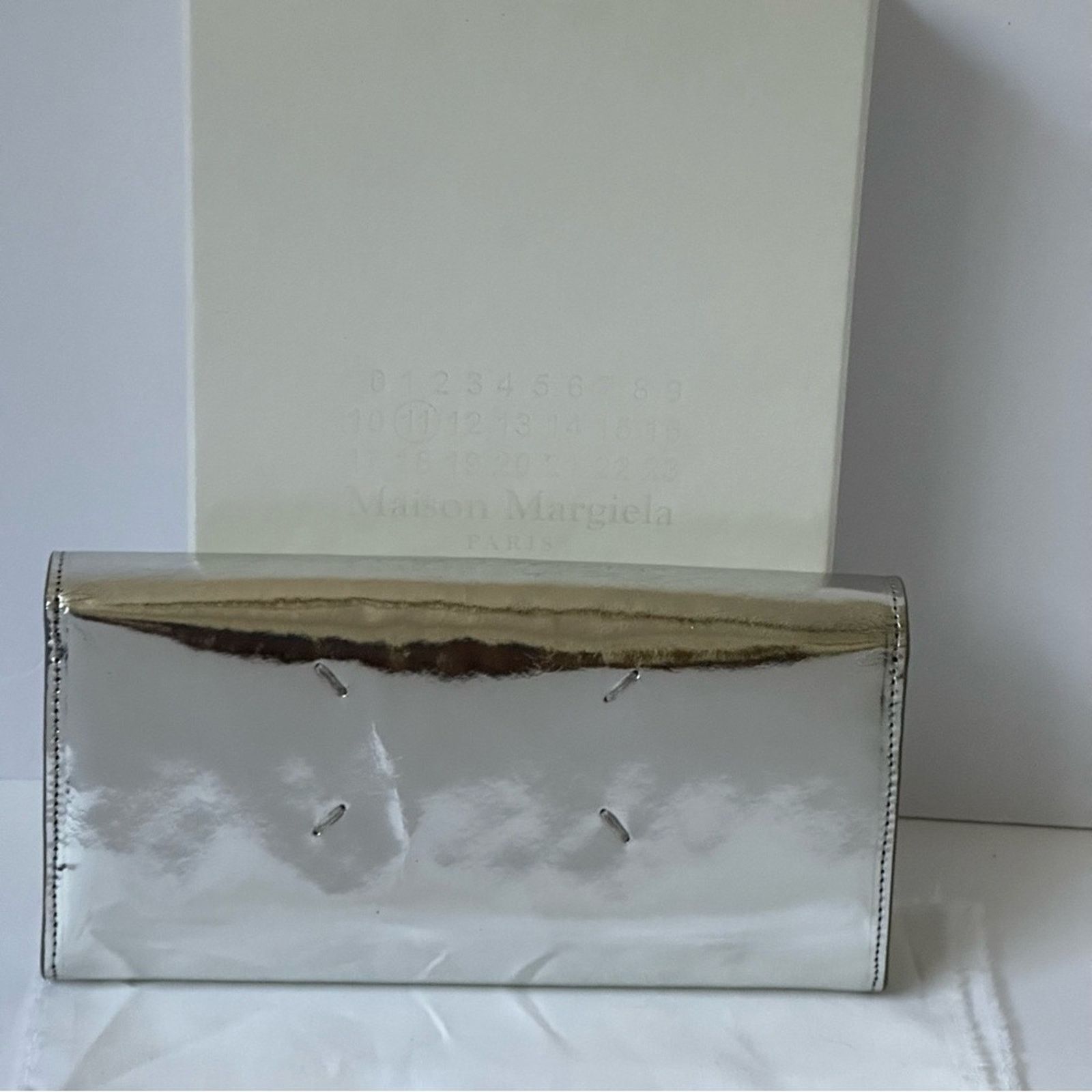 Maison Margiela MM11 Mirror Leather Four-Stitch Long Wallet SS17 Metallic Size ONE SIZE - 12 Thumbnail