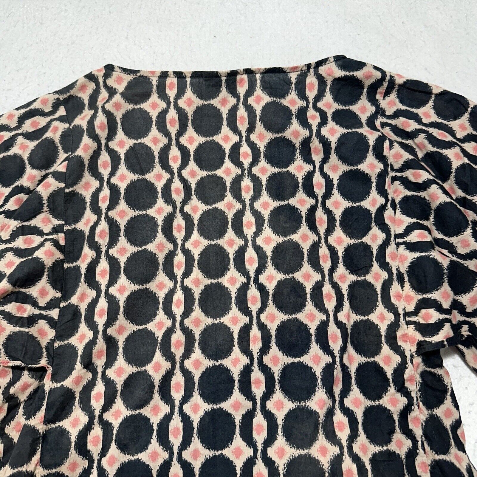 Mossimo Mossimo Medium Pink Black Patterned Top Pullover Blouse Size M / US 6-8 / IT 42-44 - 10 Thumbnail