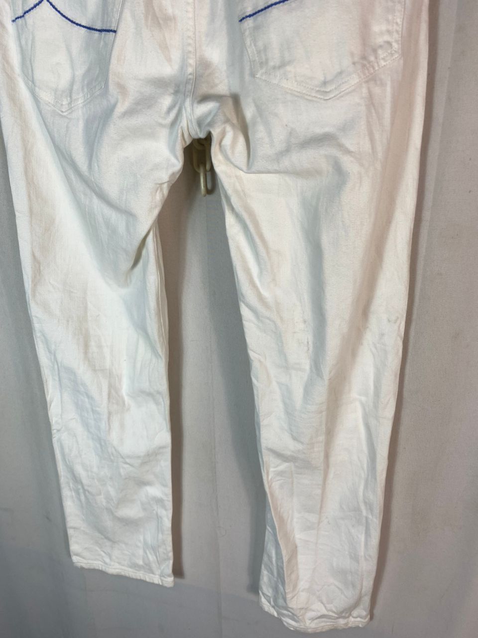 Designer × Jacob Cohen Unisex🔥Jacob cohen handmade white denim pants Size US 34 / EU 50 - 14 Thumbnail