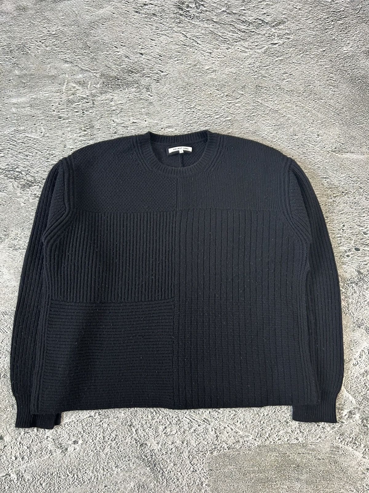 Helmut Lang Helmut Lang Sweater Black boxy knit wool yak cashmere Size US M / EU 48-50 / 2 - 1 Thumbnail