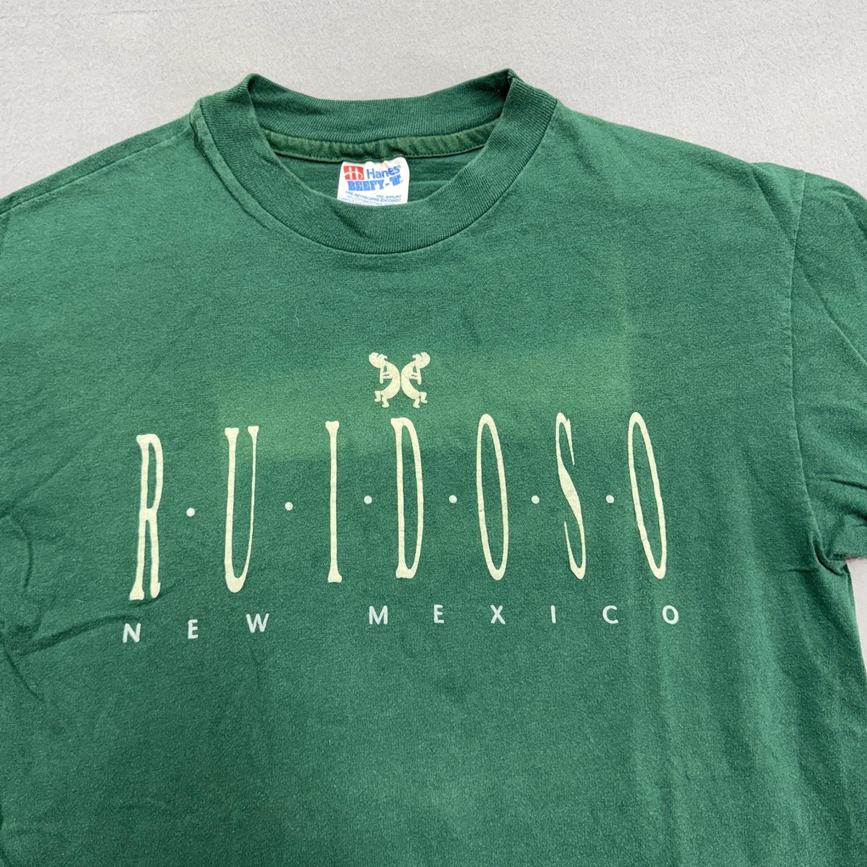 Hanes Vintage Hanes Beefy-T USA Shirt Mens M Green 90s Travel Souvenir Ruidoso NM Shirt Mens Medium Green Hanes Beefy-T USA 90s Size US M / EU 48-50 / 2 - 2 Thumbnail