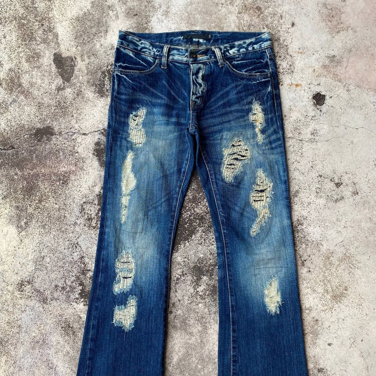GOSTAR DE FUGA FLARED FUGA DISTRESSED DENIM BOOTCUT W29" Size US 30 / EU 46 - 5 Thumbnail
