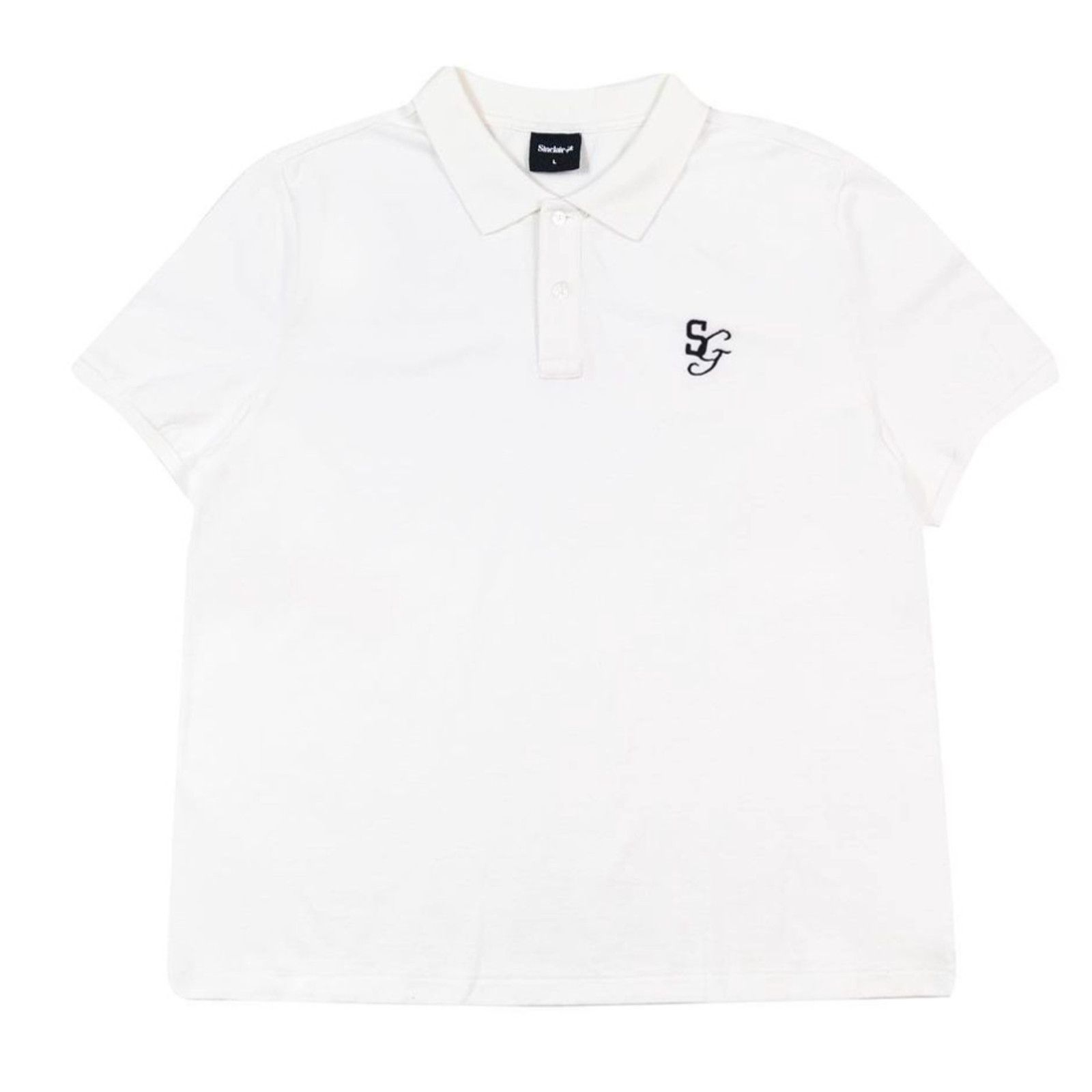 image of Sinclair Global Frankie Polo Short Sleeve Tee Shirt White, Men's (Size Medium)