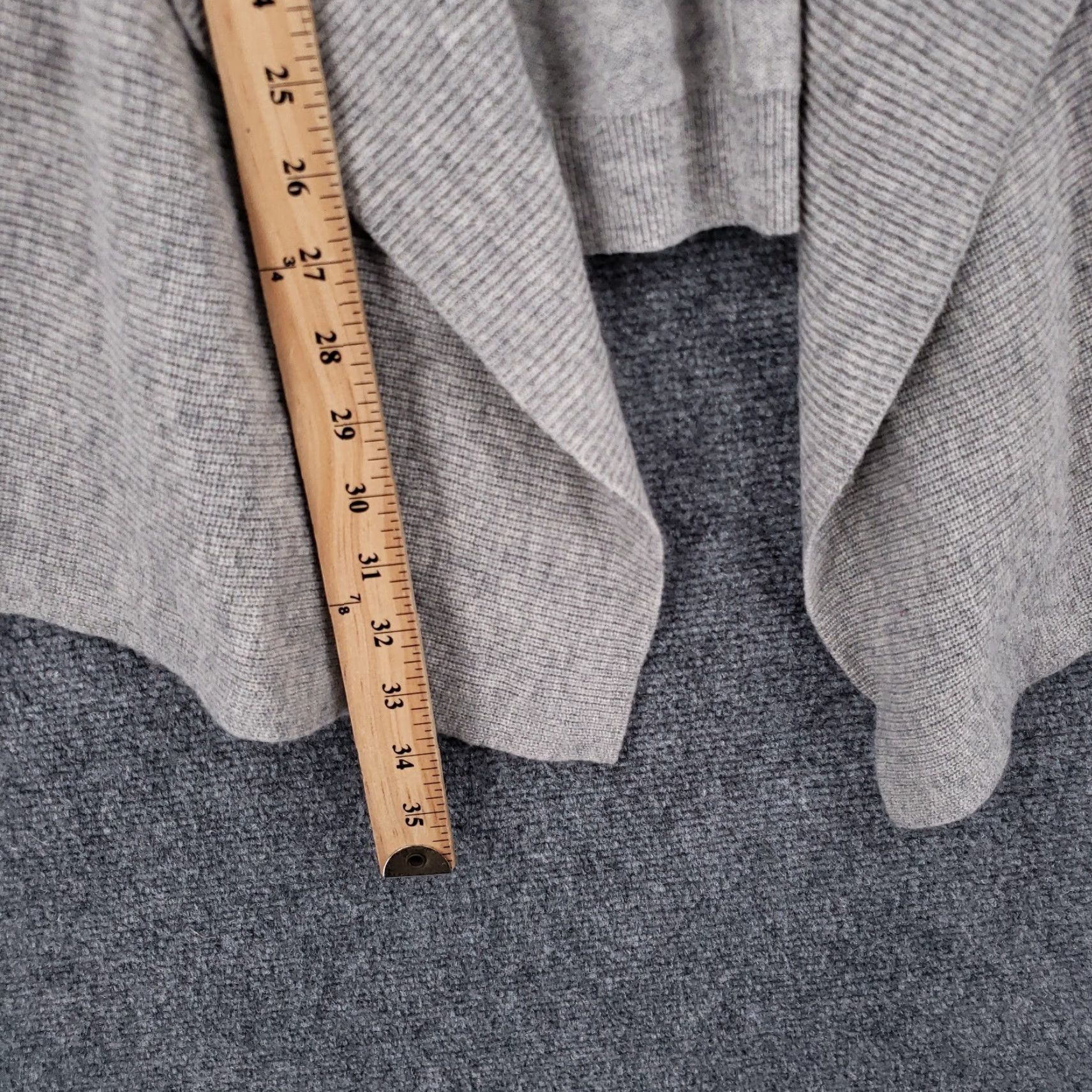 Vince Vince Cardigan Womens S Small Gray Wool Cashmere Blend Drape Waterfall Open Lightweight Casual Fall Winter Size S / US 4 / IT 40 - 4 Thumbnail