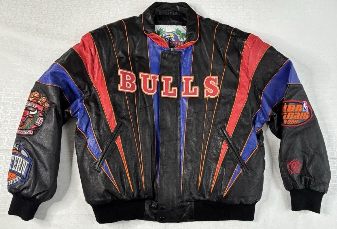 Jeff Hamilton Jeff Hamilton 1998 3-Peat Leather Jacket Size US XXL / EU 58 / 5 - 7 Thumbnail