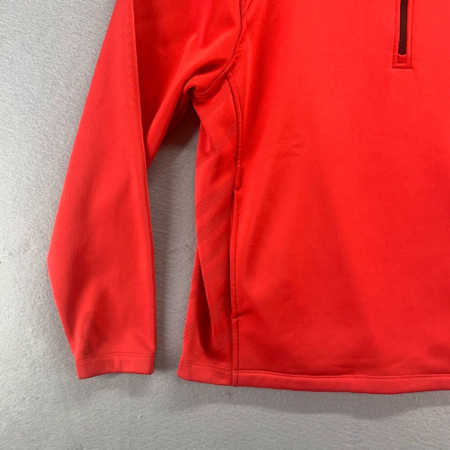 Vintage Slazenger Jacket Men Medium Red Golf Half Zip Track Active Fleece Lined Pullover Size US M / EU 48-50 / 2 - 5 Thumbnail