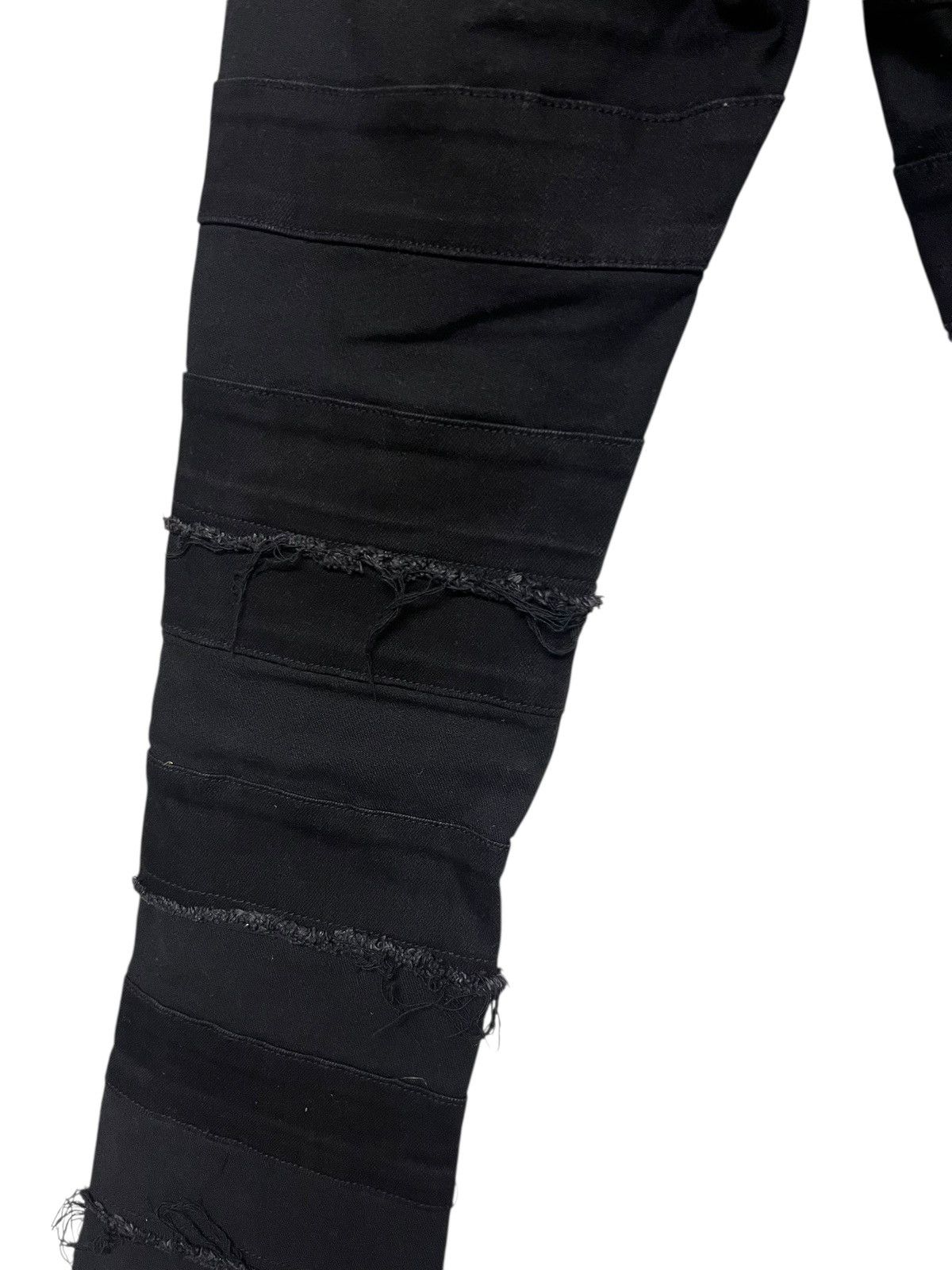 Valabasas Valabasas Stacked Distressed Denim Black Patchwork Jeans Size US 30 / EU 46 - 6 Thumbnail