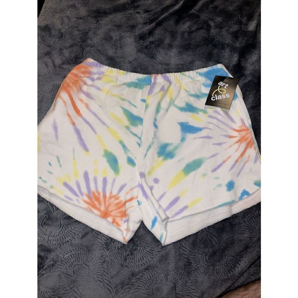 Target Basics Art Class Girls Medium Tie Dye Shorts Fleece Pull On Nwt. E Size 24" / US 00 / IT 34 - 1 Thumbnail