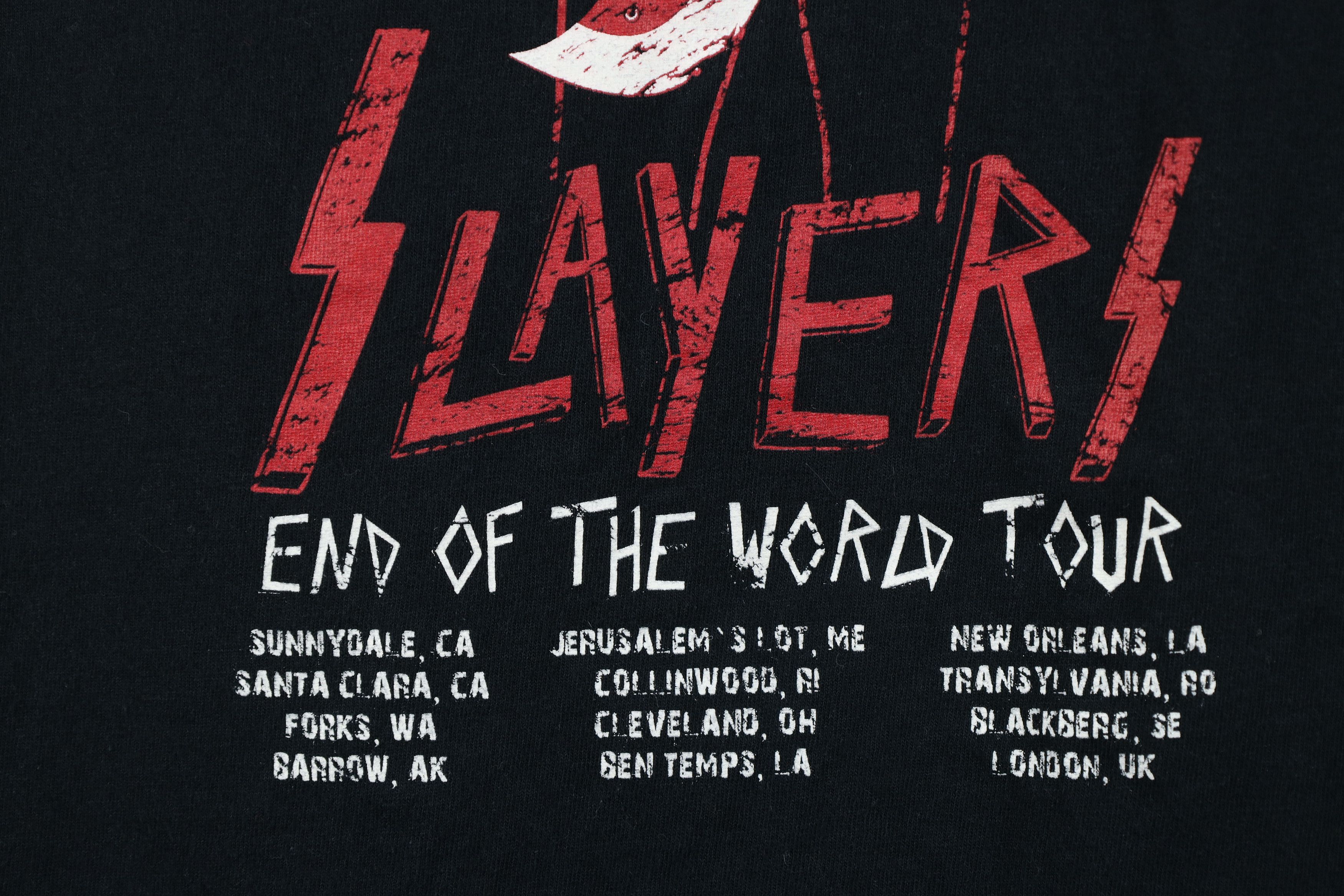 Vintage Vintage Y2K the World Tour Slayer Band Short Sleeve T-Shirt Size US XL / EU 56 / 4 - 5 Thumbnail