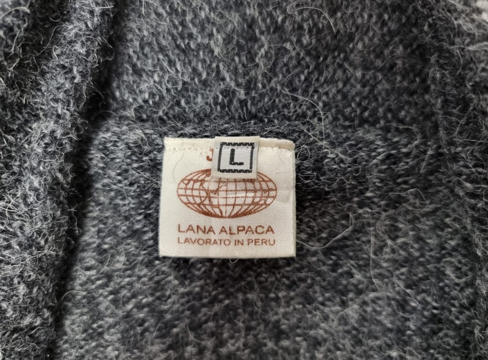 Vintage Peruvian Alpaca wool hoodie sweater L Size L / US 10 / IT 46 - 4 Thumbnail