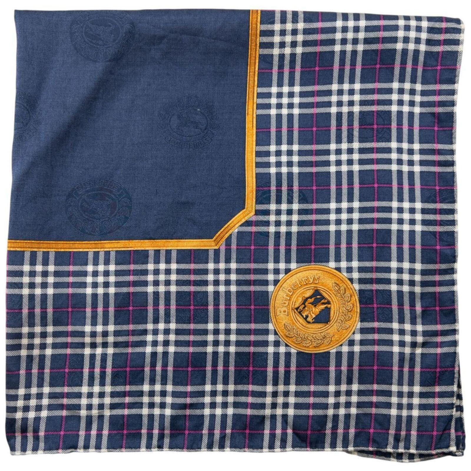 Burberry Vintage 90s Burberry Nova Check Silk Scarf Size ONE SIZE - 2 Thumbnail