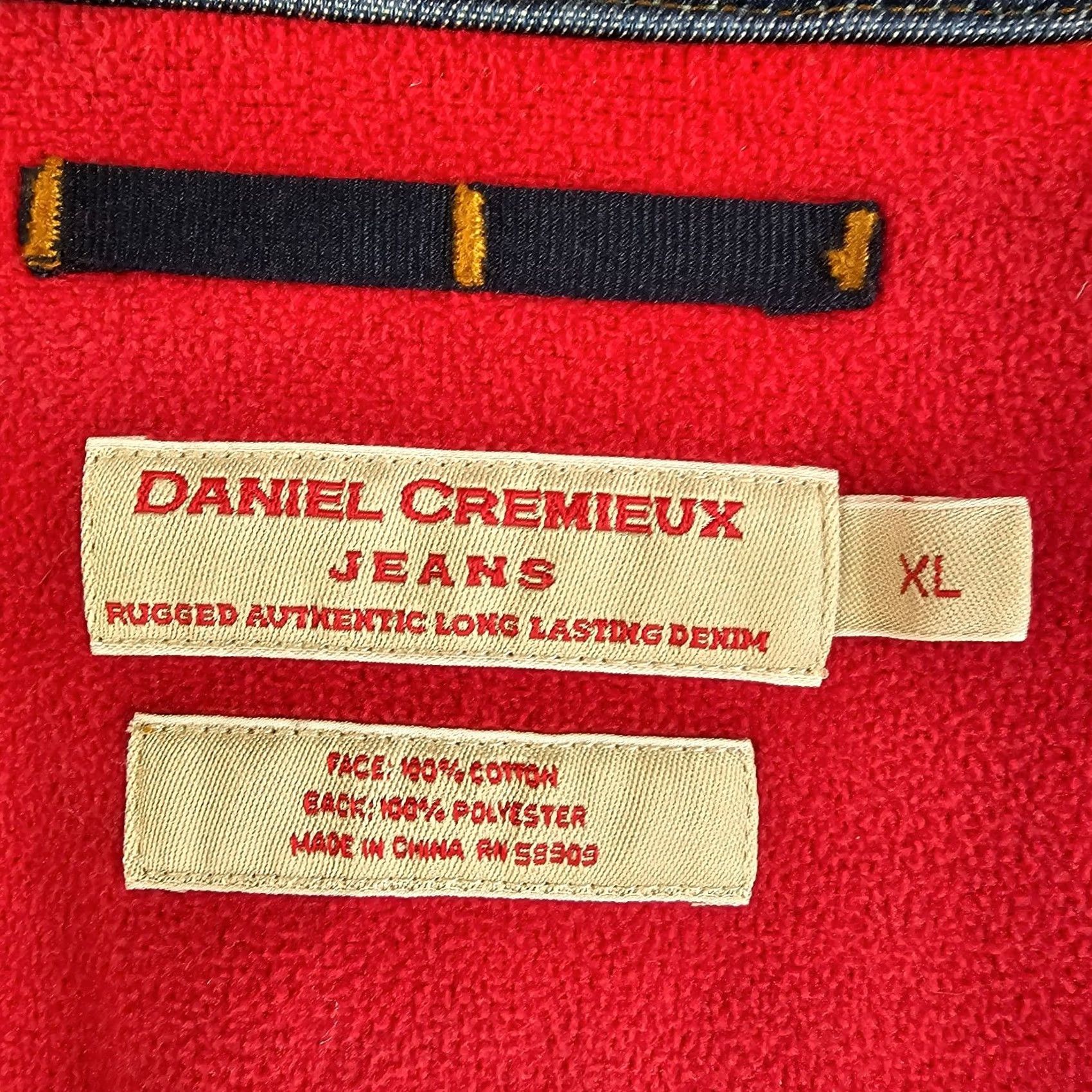 Daniel Cremieux Long Sleeve Button-Up Casual Button-Down  Daniel Cremieux Jacket Mens XL Blue Denim Chore Button Up Long Sleeve Jean