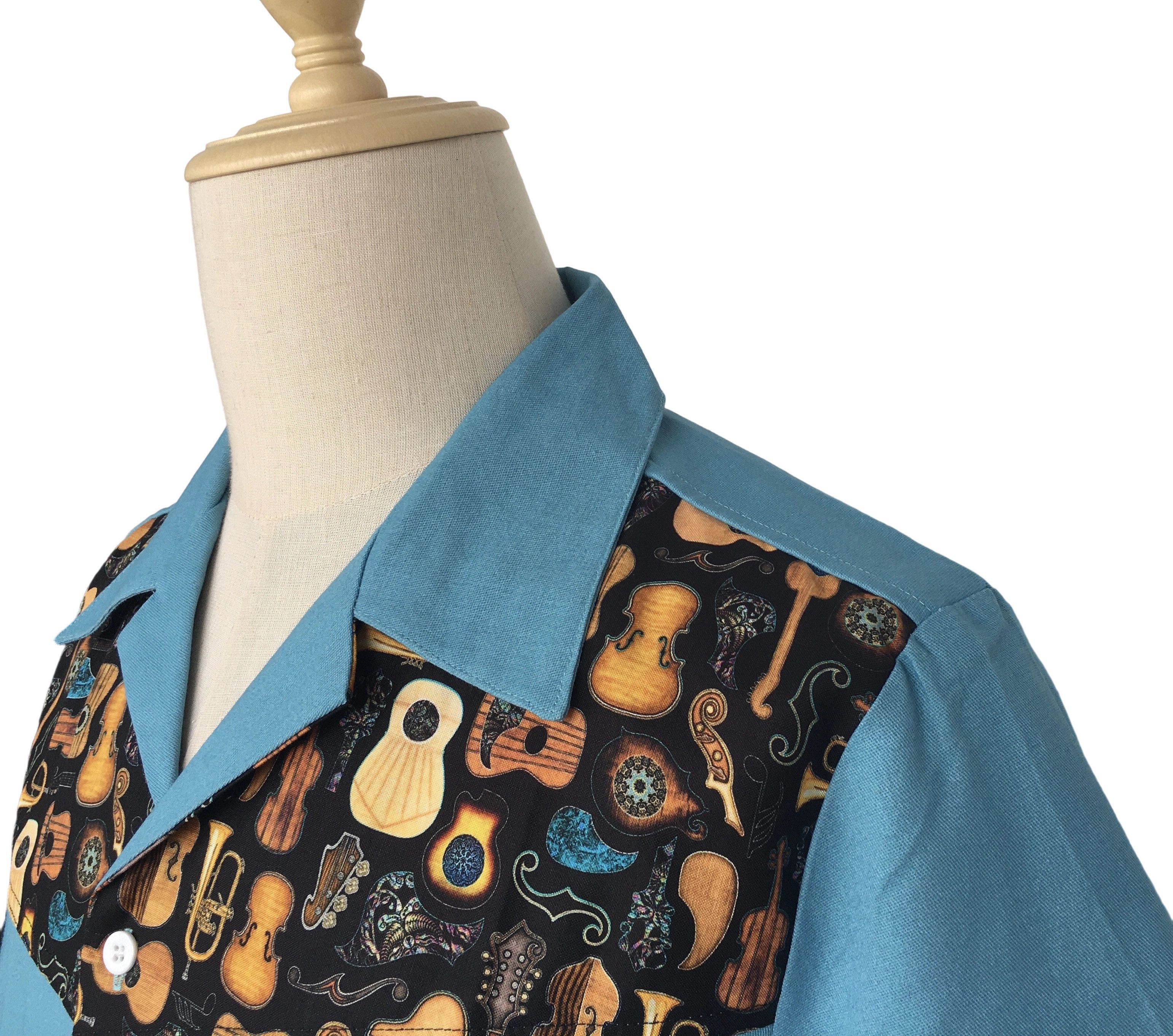 Other Cotton Casual Shirt Patchwork Bowling Shirts Size US XL / EU 56 / 4 - 6 Thumbnail