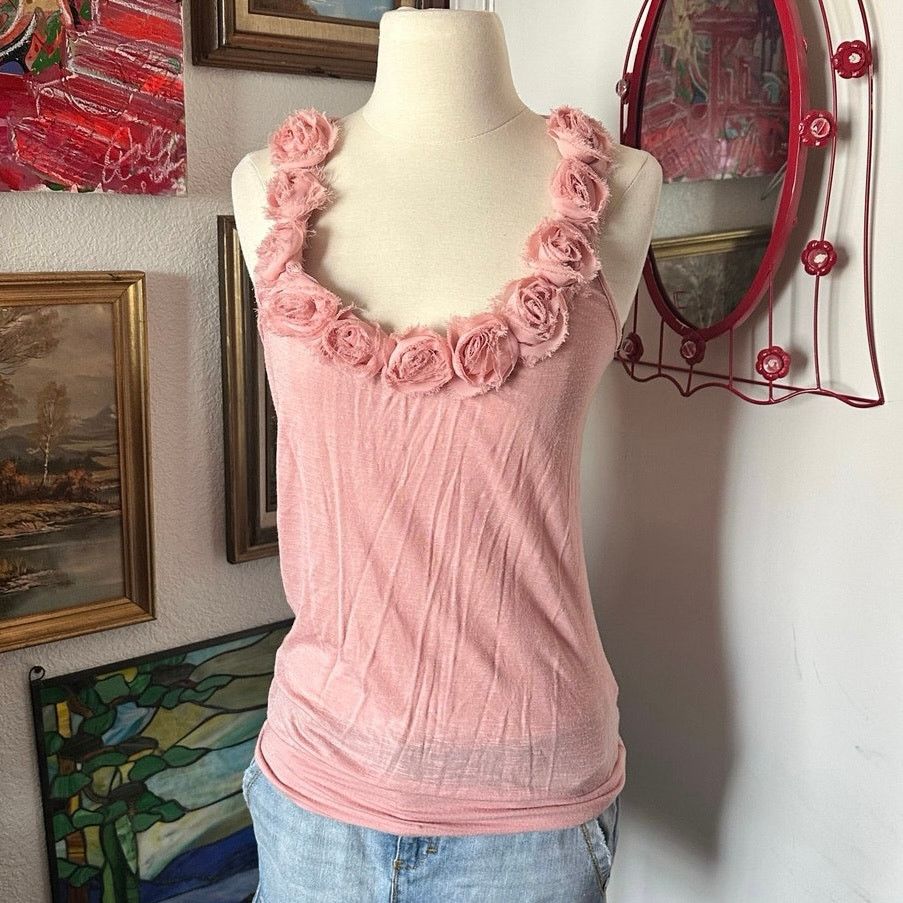 Other hip floral pink flower tank top Size S / US 4 / IT 40 - 1 Thumbnail