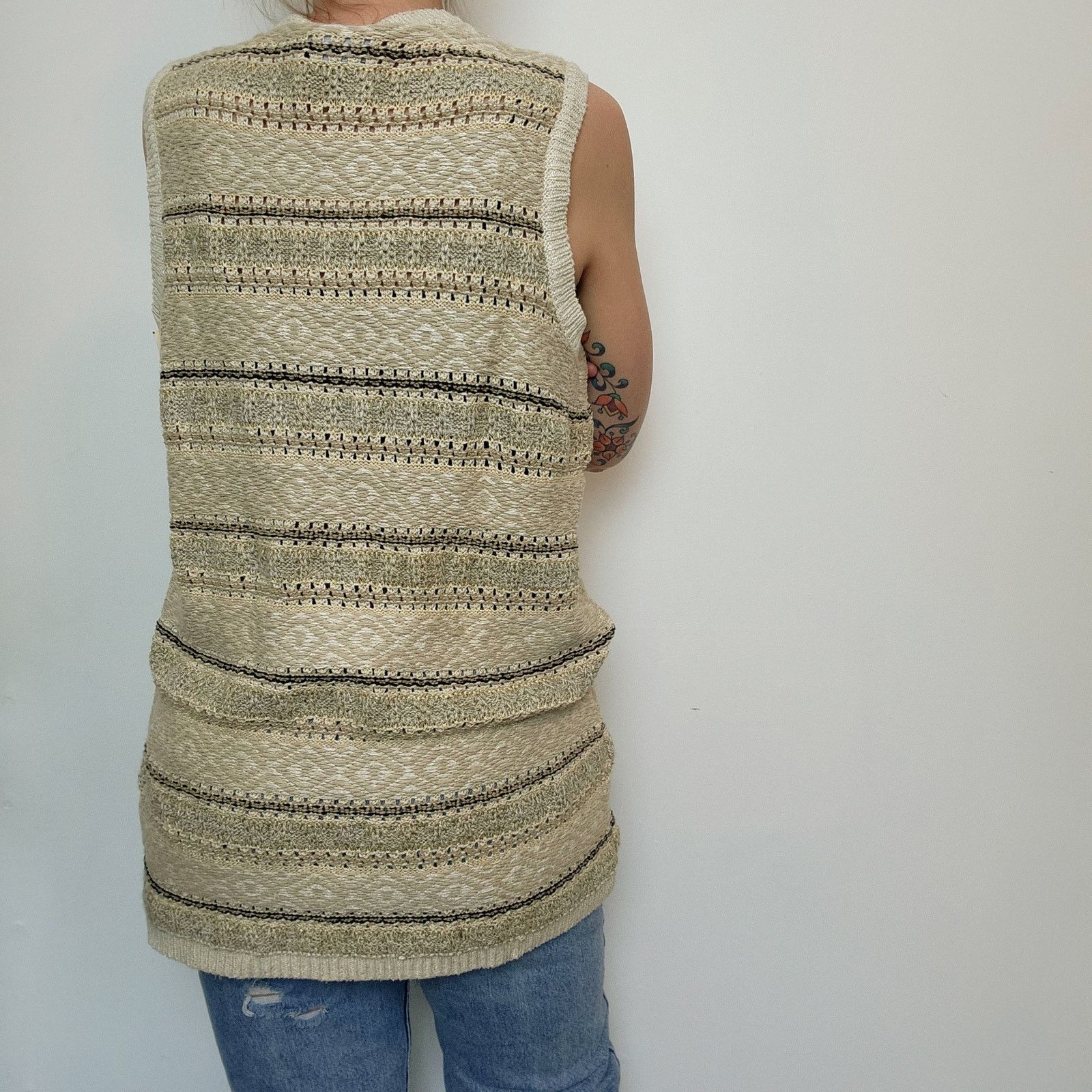 Liz Claiborne Vintage NWT Silk & Linen Vest Lizsport M Crochet Knit Size M / US 6-8 / IT 42-44 - 4 Thumbnail
