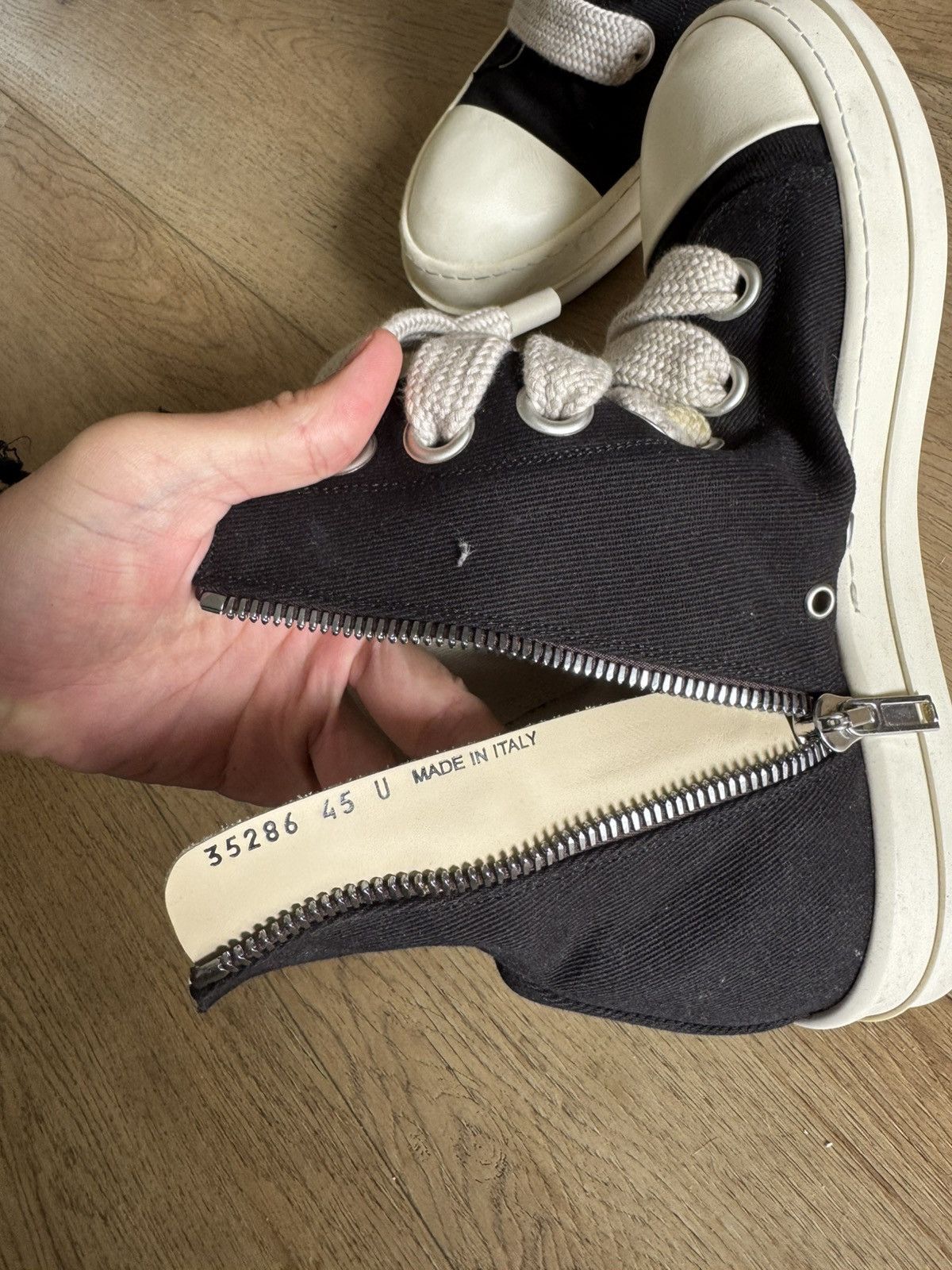 Rick Owens Jumbo Laced Ramones Size US 12 / EU 45 - 6 Thumbnail