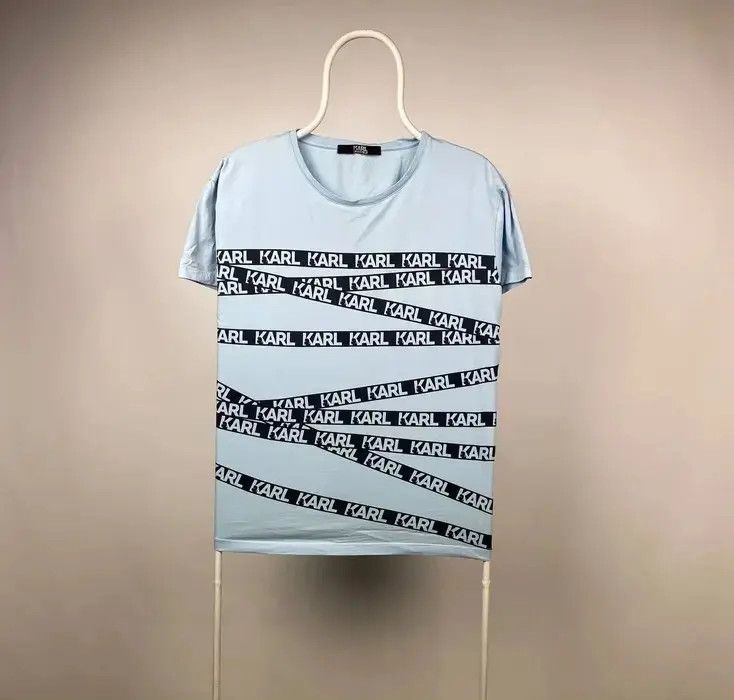 Karl Lagerfeld Karl lagerfeld T-shirt size L colour seren multi logo Size US L / EU 52-54 / 3 - 1 Thumbnail