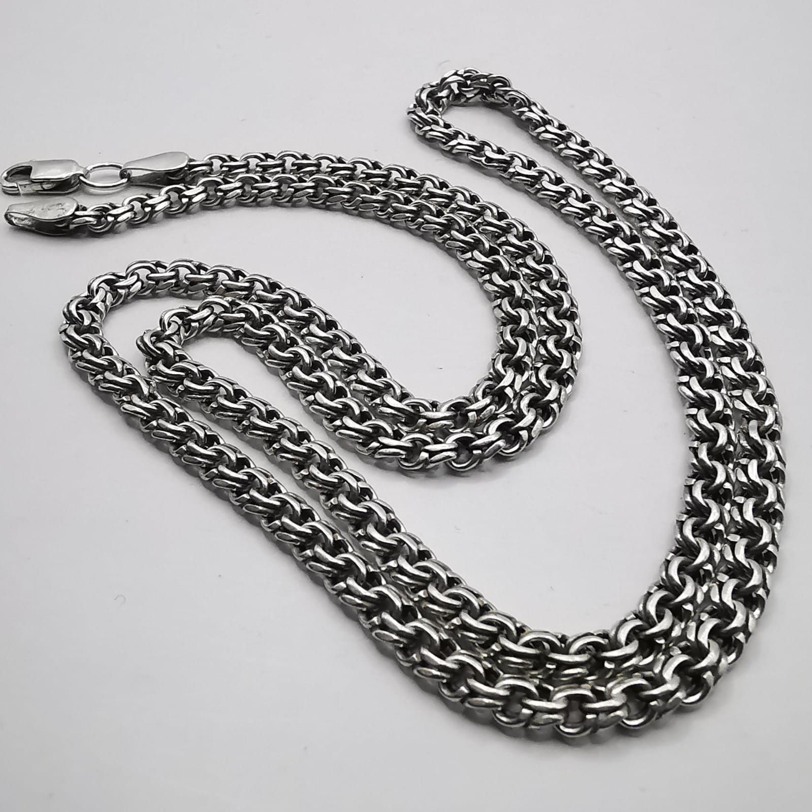 Vintage Jewelry Chain, 925 Sterling Silver, Signed 21.91G, Men's