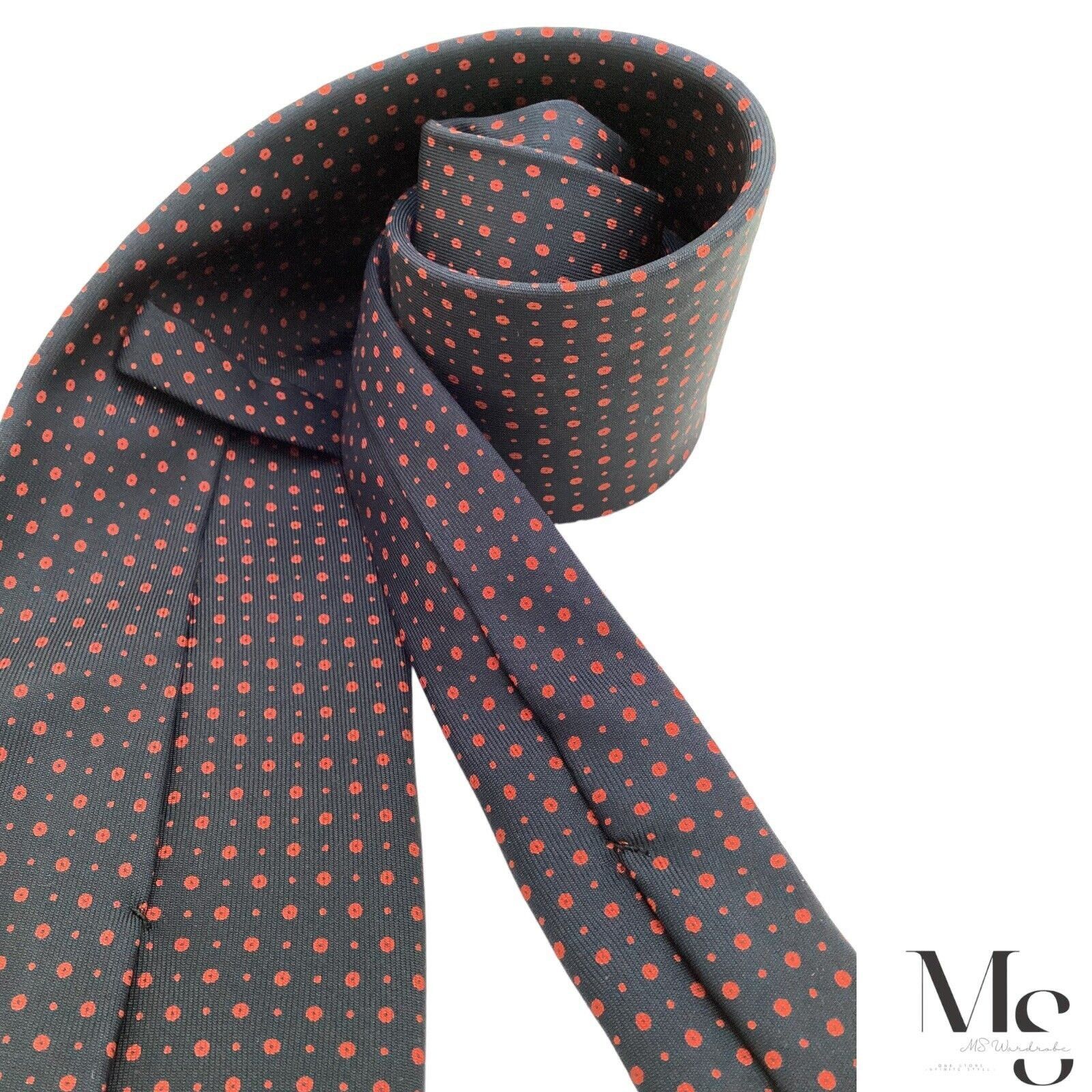 Burberry BURBERRY LONDON Navy Blue Geometric Silk Tie Made In England Size ONE SIZE - 5 Thumbnail