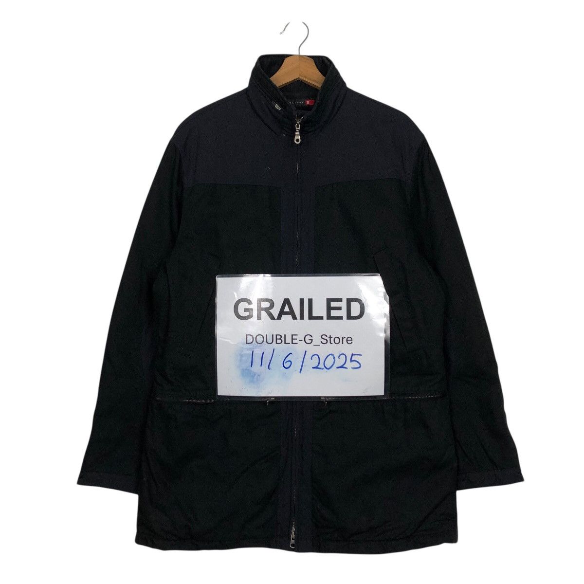 Japanese Brand Black Zip Up Jacket Stand Collar Pocket Casual Coat Biglidue Size US M / EU 48-50 / 2 - 1 Thumbnail
