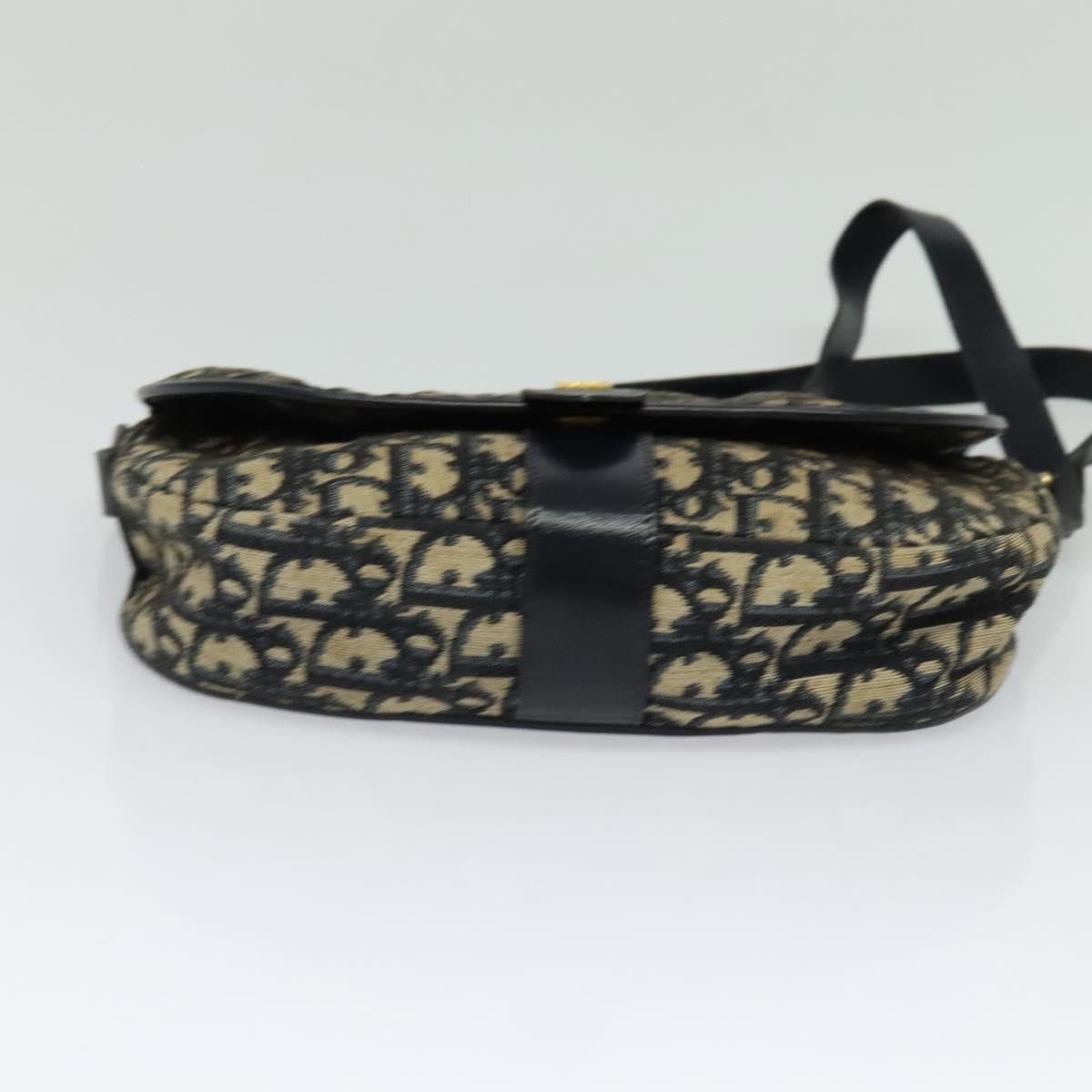 Dior DIOR Trotter Canvas Shoulder Bag Navy Gold Size ONE SIZE - 9 Thumbnail