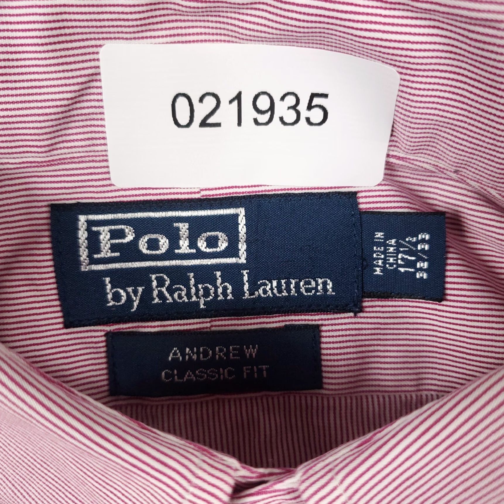Ralph Lauren Ralph Lauren Dress Shirt Mens 17.5 Red Striped Long Sleeve Button-Down Formal Casual Size 46R - 6 Thumbnail