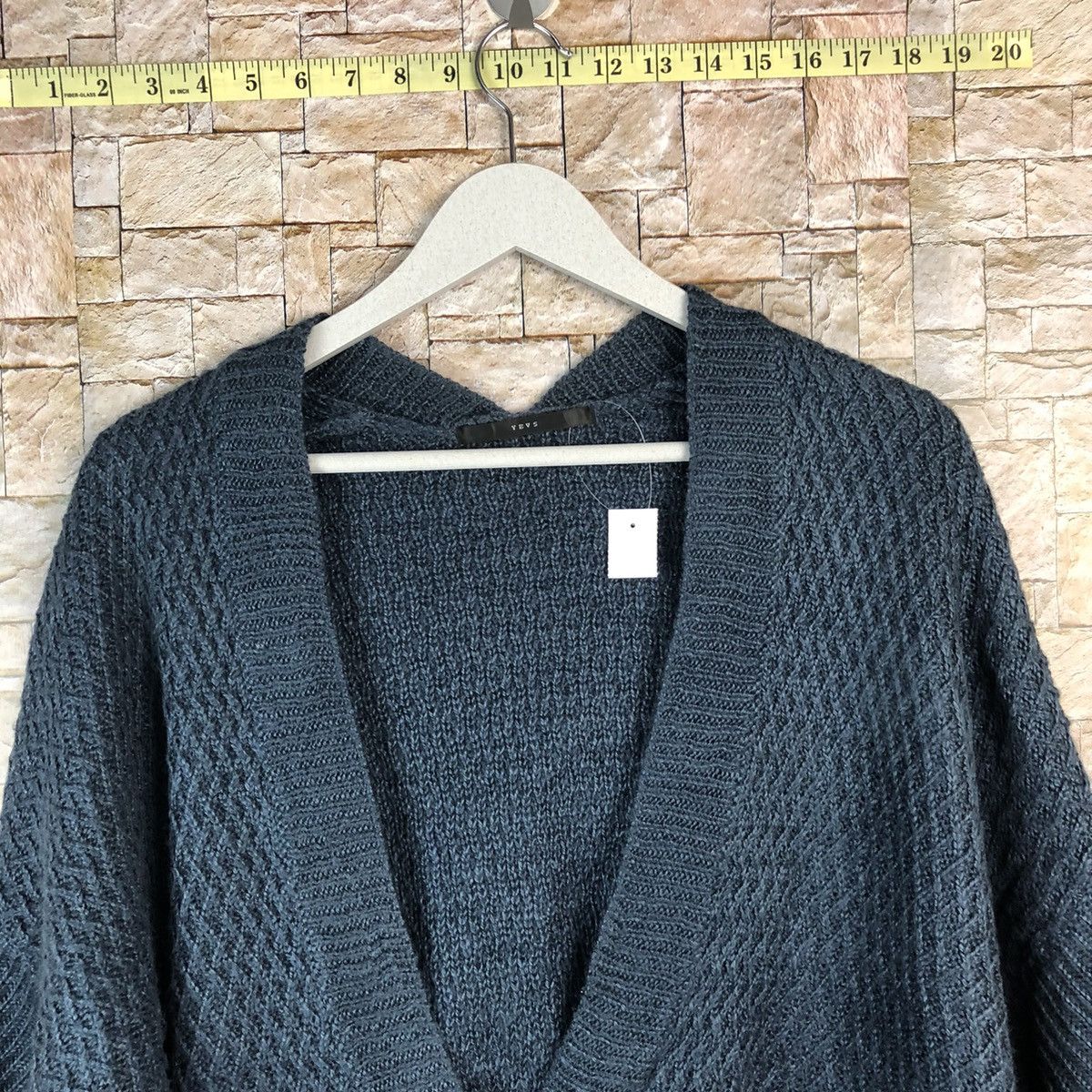 Homespun Knitwear × Japanese Brand Vevs Dark Blue Knitwear cardigan #A1087 Size L / US 10 / IT 46 - 4 Thumbnail