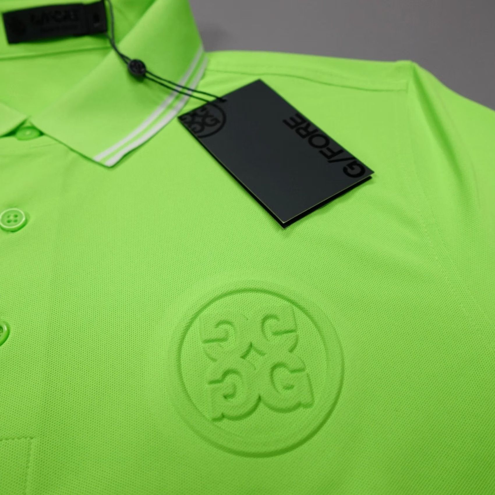 G/FORE G/Fore Golf Polo Shirt Solid Green Performance Embossed Logo Men's Size S Size US S / EU 44-46 / 1 - 2 Thumbnail