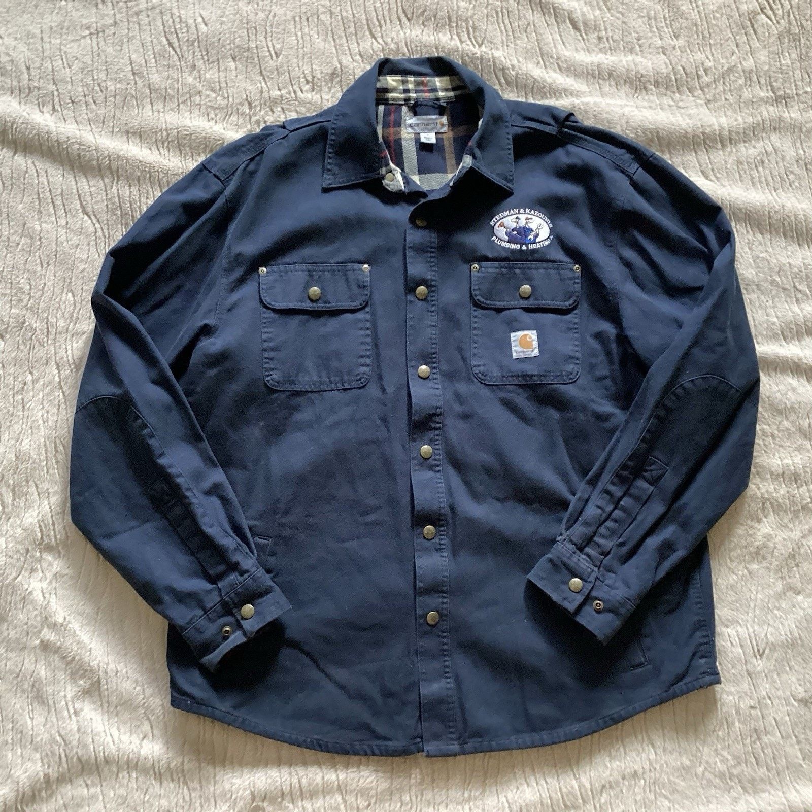 Carhartt Carhartt Men’s Chore Coat Shacket Large Navy Blanket Lined Size US L / EU 52-54 / 3 - 1 Thumbnail