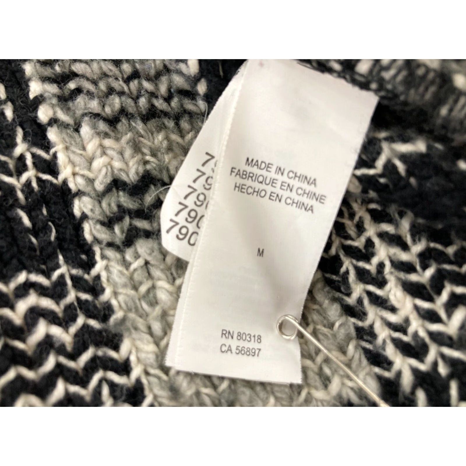Lucky Brand Lucky Brand Sweater Multicolor Full Zip Womens Medium Long Sleeve Cotton Blend Size M / US 6-8 / IT 42-44 - 3 Thumbnail