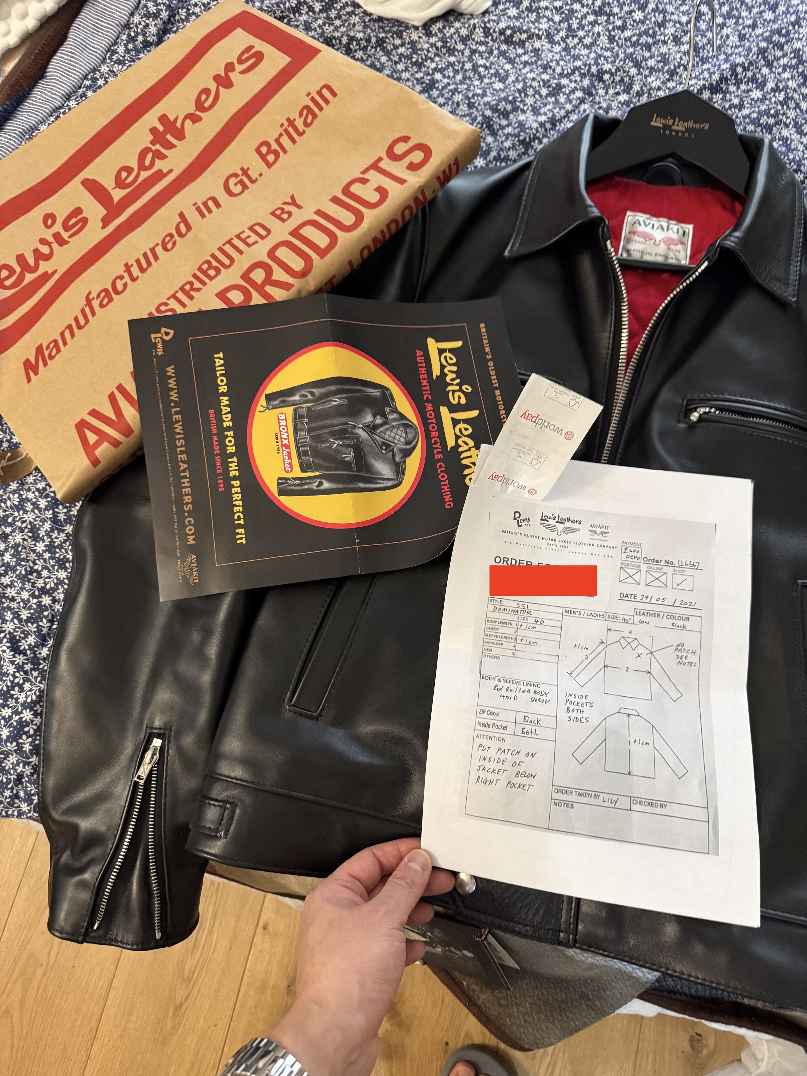 Lewis Leathers Custom order Dominator Jacket in Calf leather size 40 Size US M / EU 48-50 / 2 - 8 Thumbnail