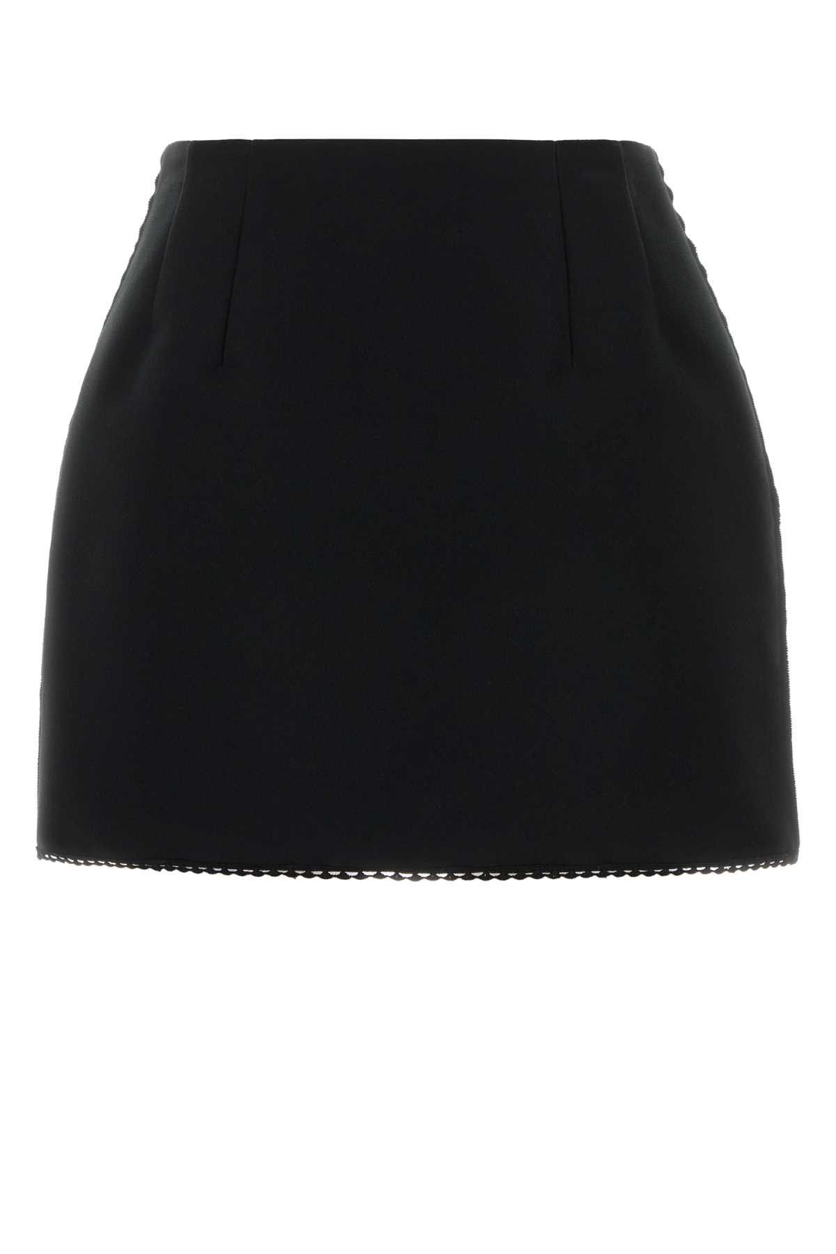 Prada Black Polyester Blend Mini Skirt Size 28" / US 6 / IT 42 - 1 Thumbnail