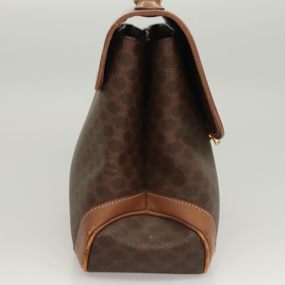 Celine CELINE Macadam Canvas Hand Bag Pvc Leather Brown Gold Size ONE SIZE - 5 Thumbnail