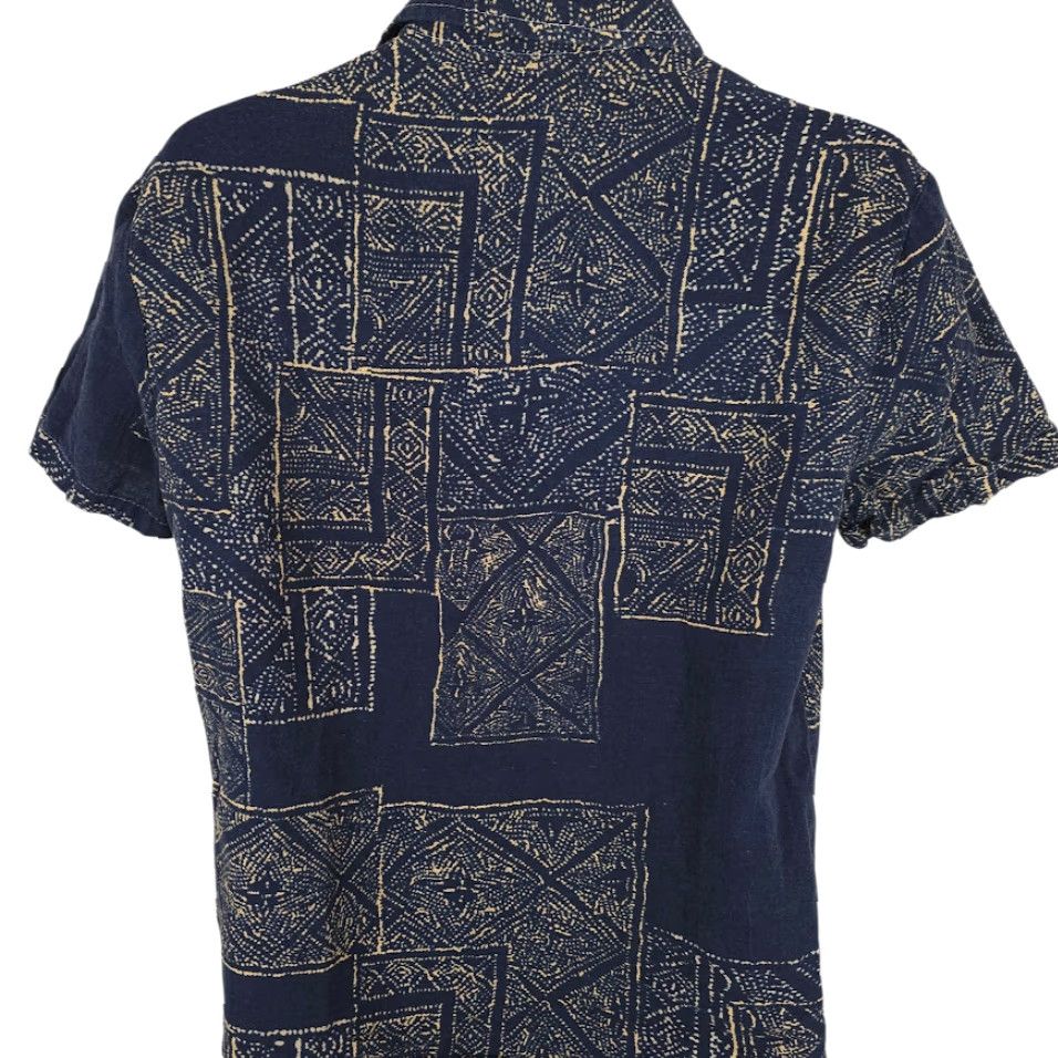 Vintage VINTAGE? Abstract Camp Shirt Mens Size Small Blue All Over Print Geometric Manfinity Size US S / EU 44-46 / 1 - 4 Thumbnail