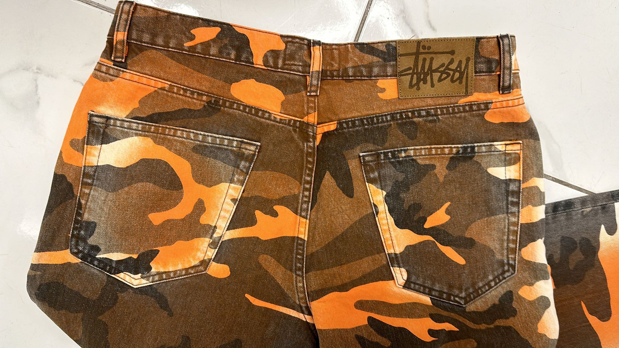 Stussy Stussy Dye Big Ol Spray Jeans Orange Camo Size 30 Size US 30 / EU 46 - 5 Thumbnail