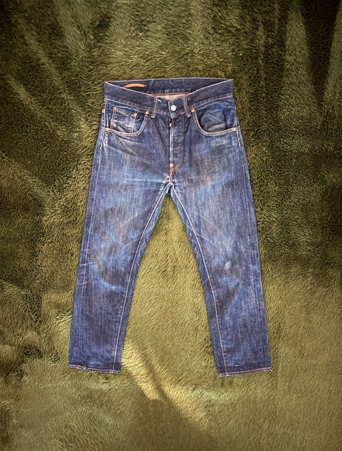 MasterPiece Masterpiece Made in Japan Button-Fly Selvedge Denim Pants Size US 27 - 1 Thumbnail