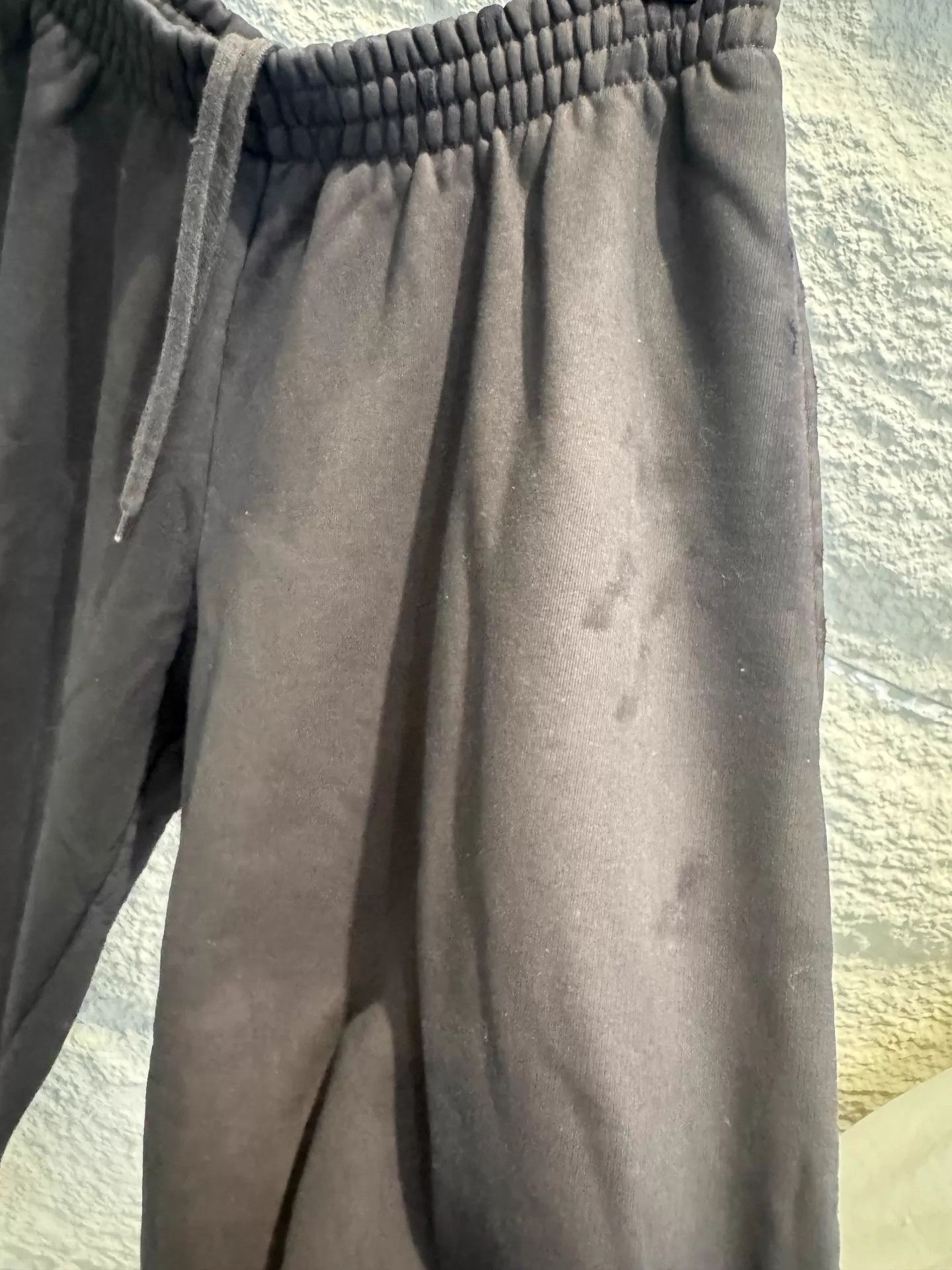 Balenciaga Balenciaga 24 SS Runway Black Loose Washed Sweatpants Size US 29 - 2 Thumbnail